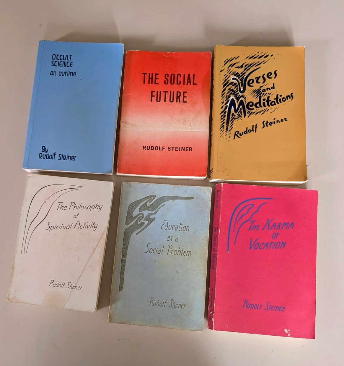 Lot of 6, Rudolf Steiner PBs, vintage