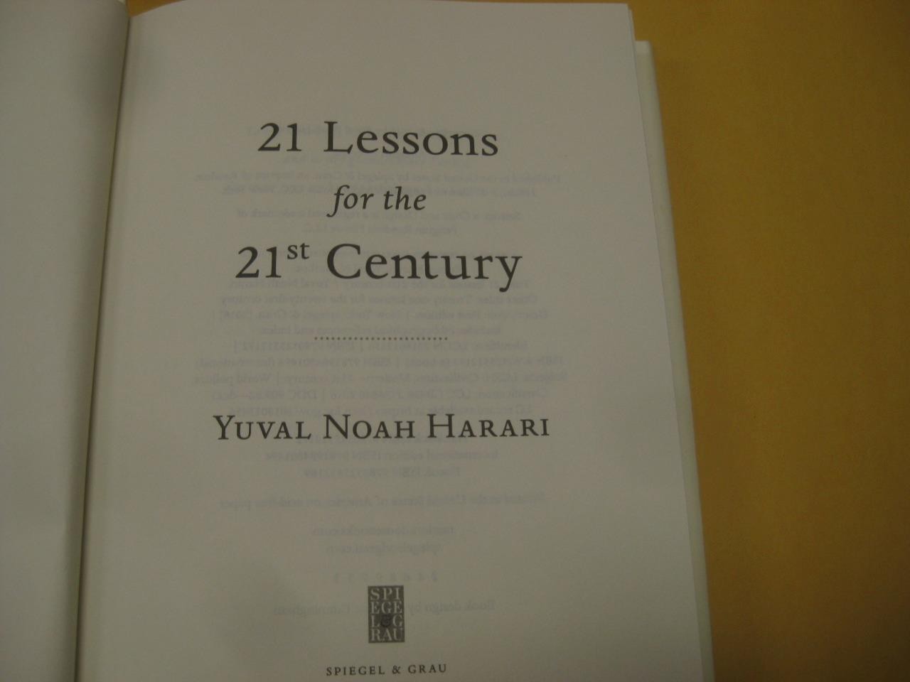 21 Lessons for the 21st Century by Yuval Noah Harari