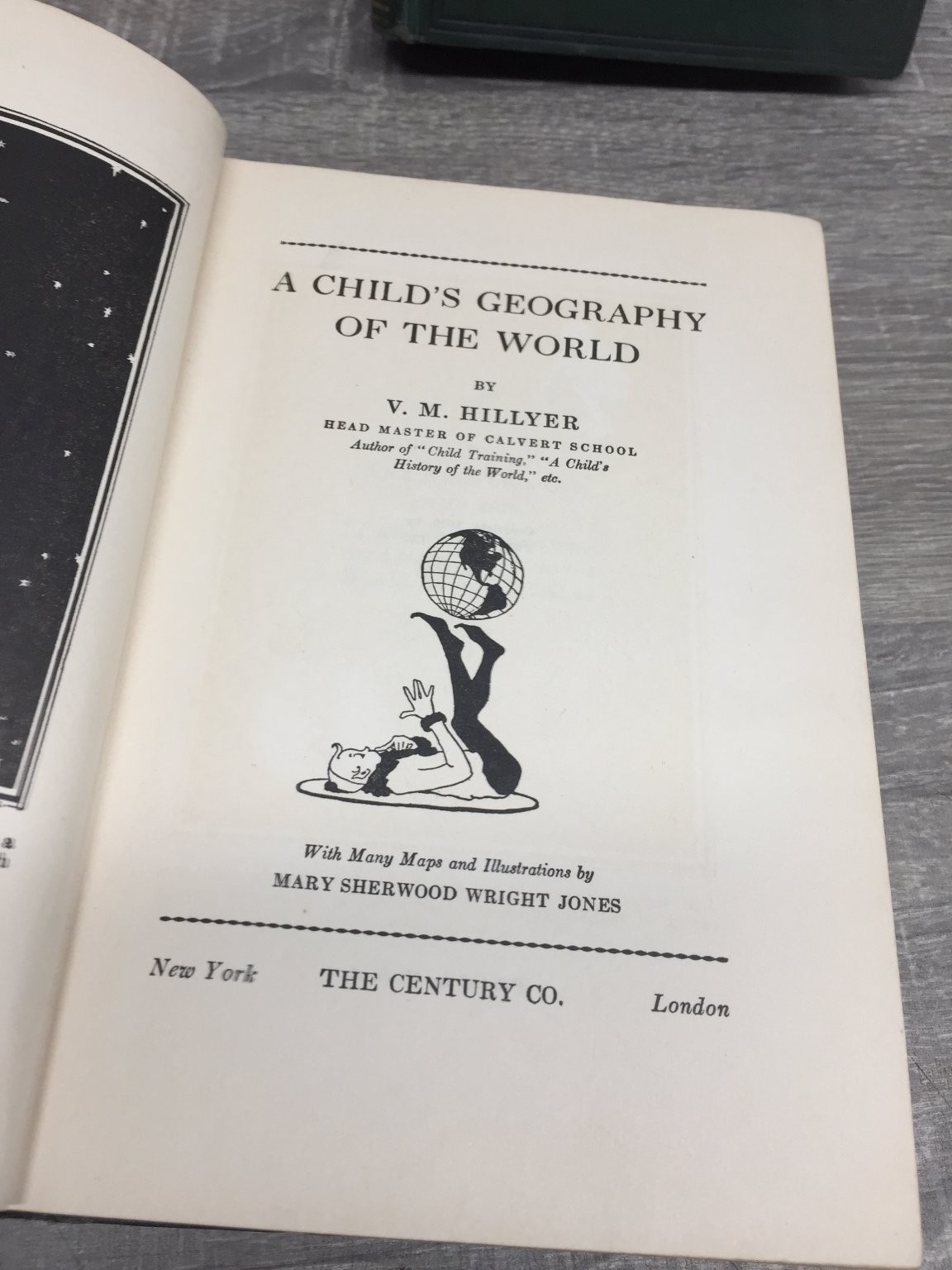 A Child&rsquo;s Geography of the World & Commercial Geography V.M. Hillyer Book Lot