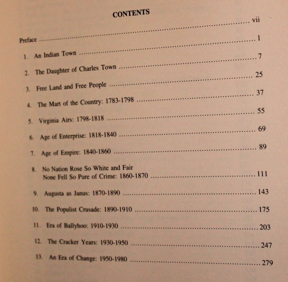THE STORY OF AUGUSTA (Georgia) by Edward Cashin 1980 First Edition REDUCED