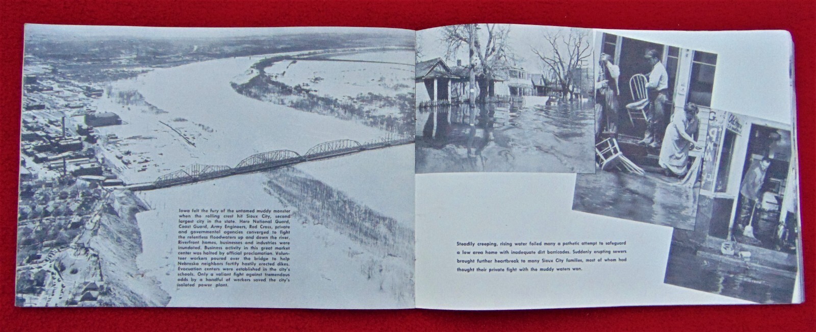 « DISASTER 1952 » ~ COLLECTIBLE BOOK ~ SIOUX CITY, IA. FLOOD ~ 30 PAGES OF PHOTOS