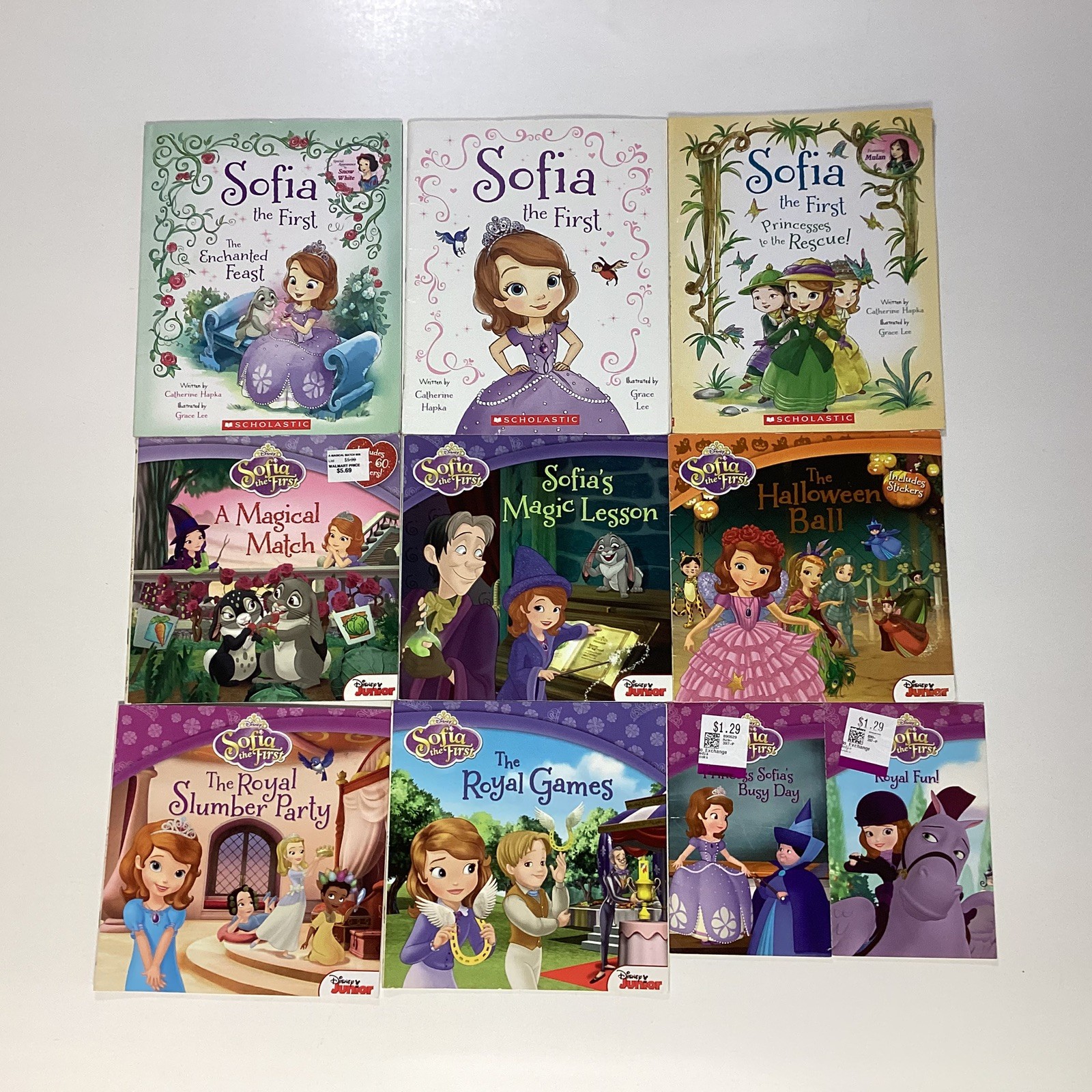 Sofia the First Preschool Kindergarten Picture Children&rsquo;s Story 10 Book Lot