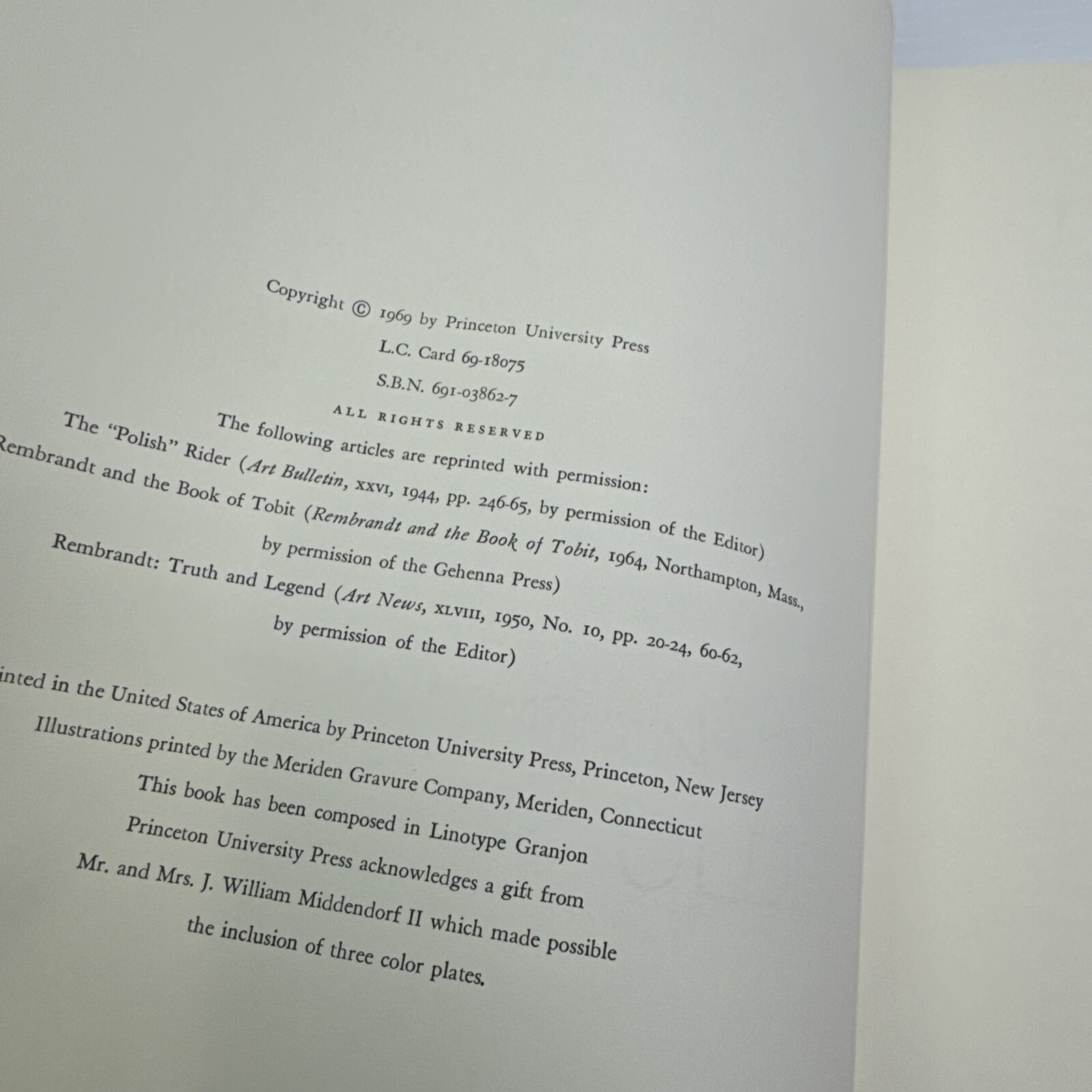 Rembrandt&rsquo;s Aristotle & Other Rembrandt Studies Julius S Held 1969 Princeton Uni