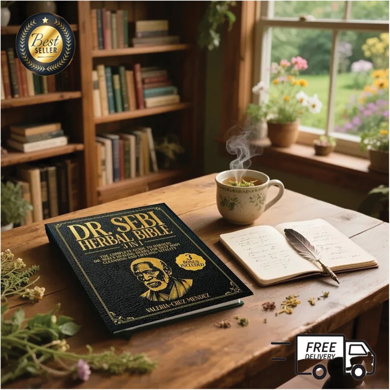 Dr Sebi Herbal Bible 3 in 1 Complete Healing Guide & Natural Remedies Book-US