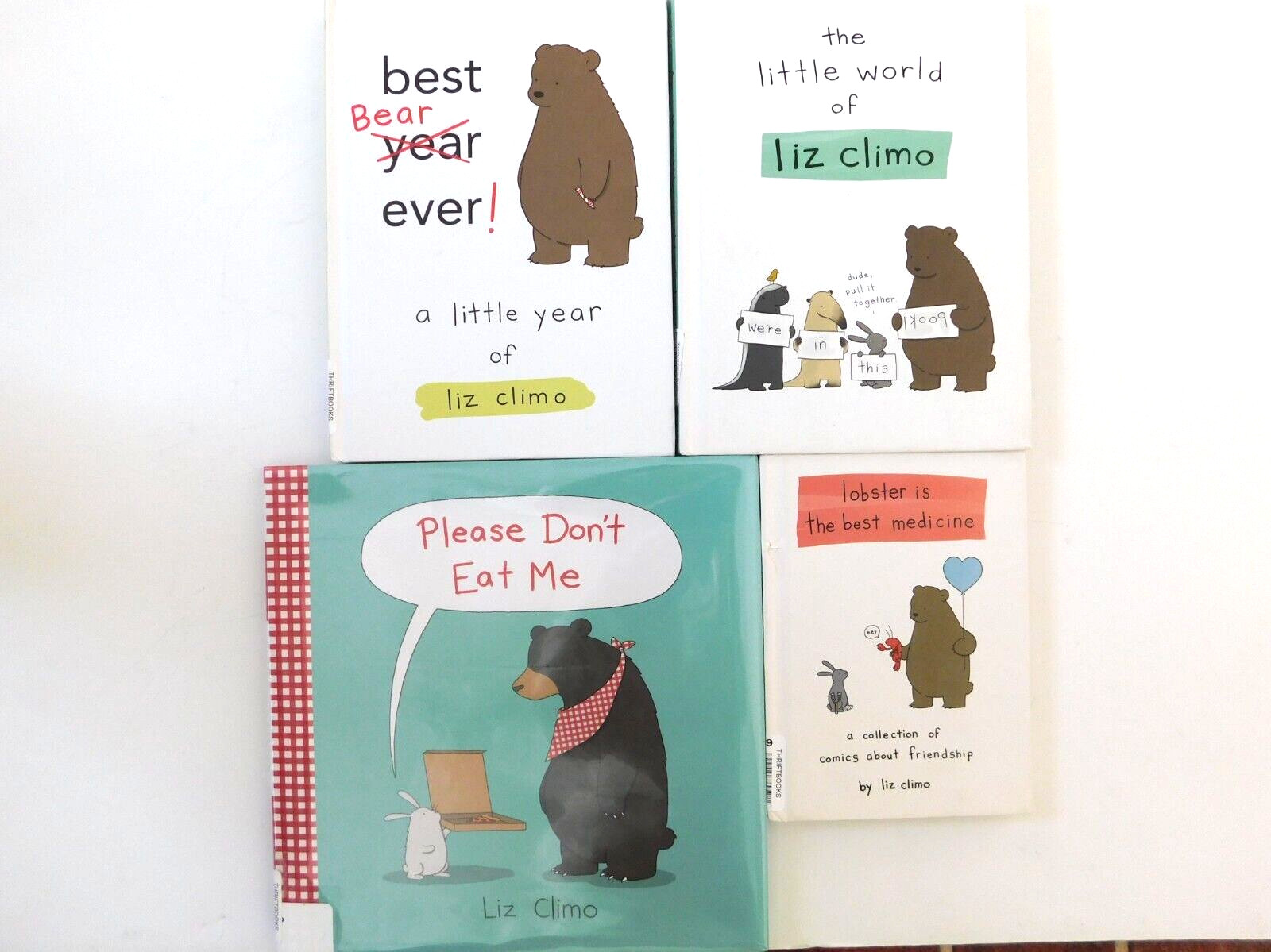 4 Liz Climo books. The Little World of, Best Bear Ever, Please don&rsquo;t eat me. lot