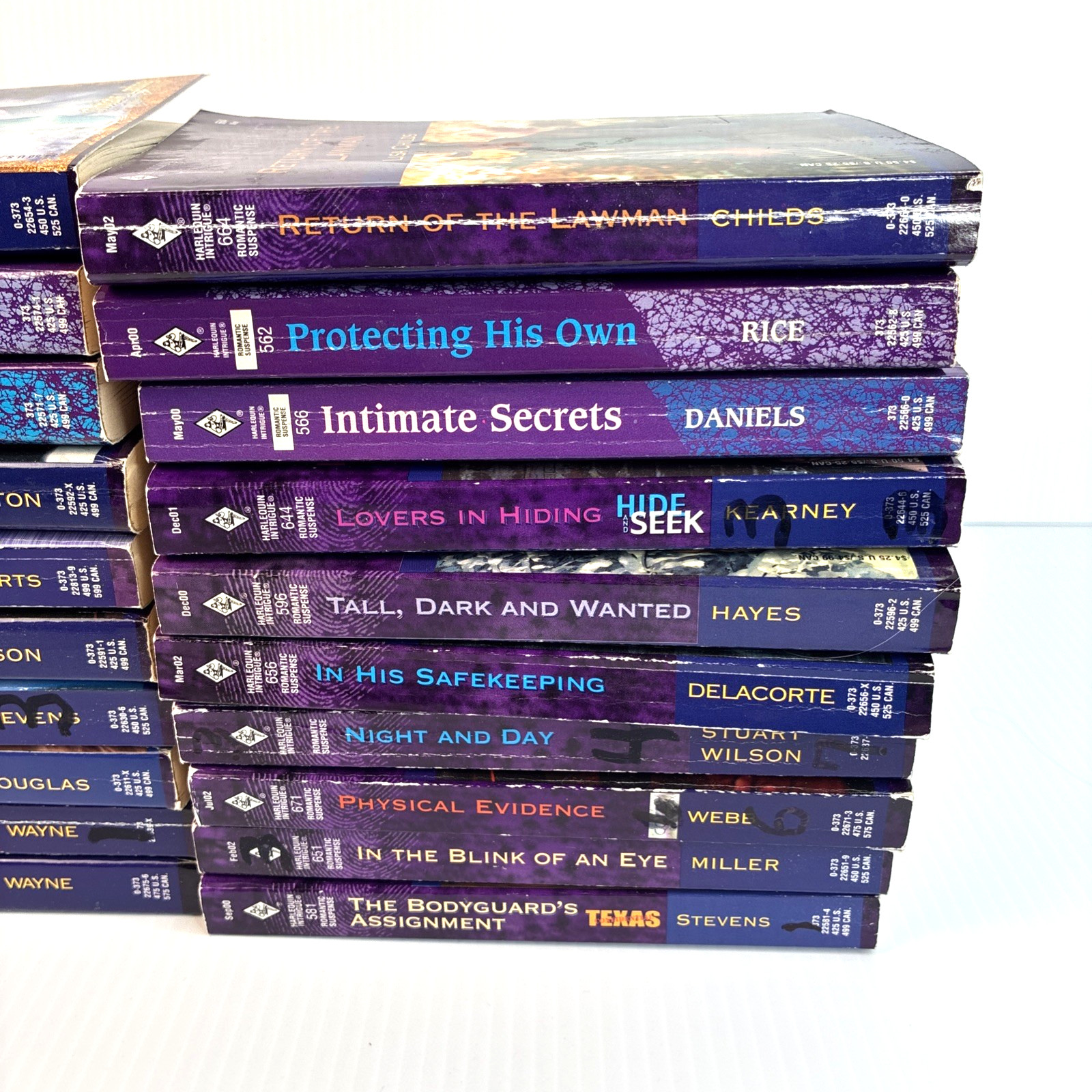 Harlequin INTRIGUE Paperback Romance Early 2000&rsquo;s PB Books X 20