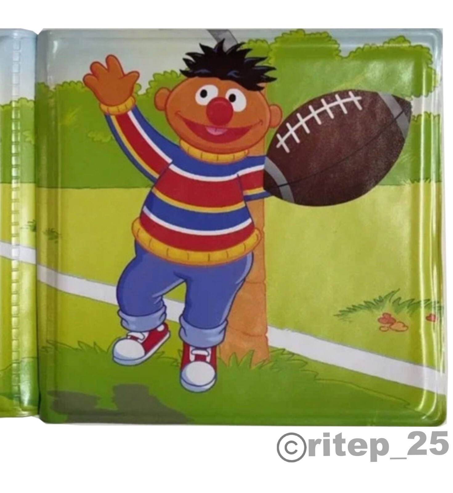 Sesame Street Ernie&rsquo;s Touchdown Bubble Book – Great For Bath Time (1 Pack) – New