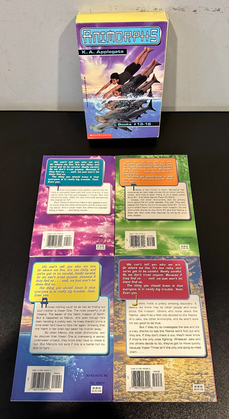 Animorphs Books #13-16 Box Set by K.A. Applegate (Scholastic, Paperback)
