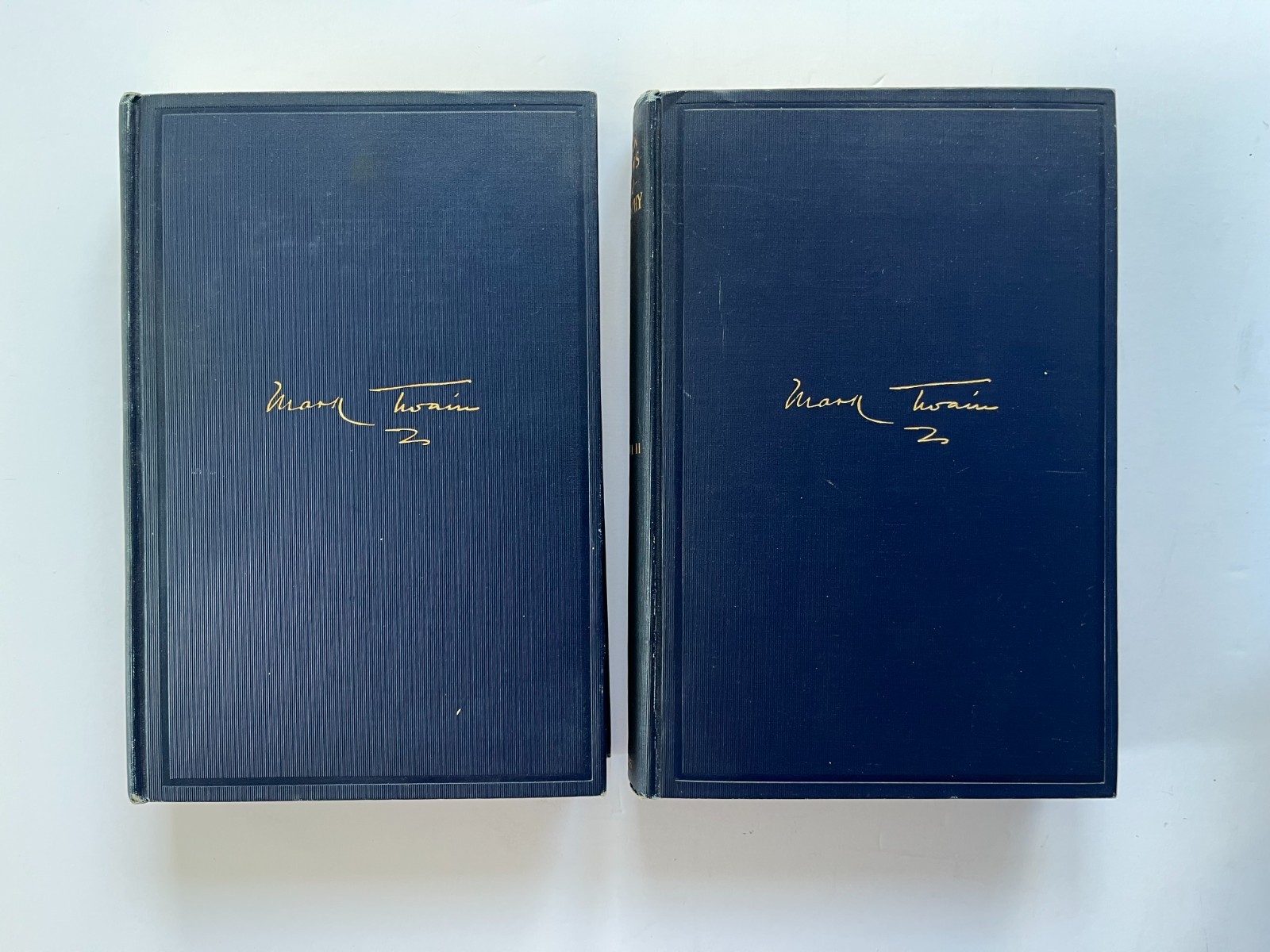 MARK TWAIN ~ Autobiography, 1924, 1st Edition, 2 Vol Set photogravure portraits
