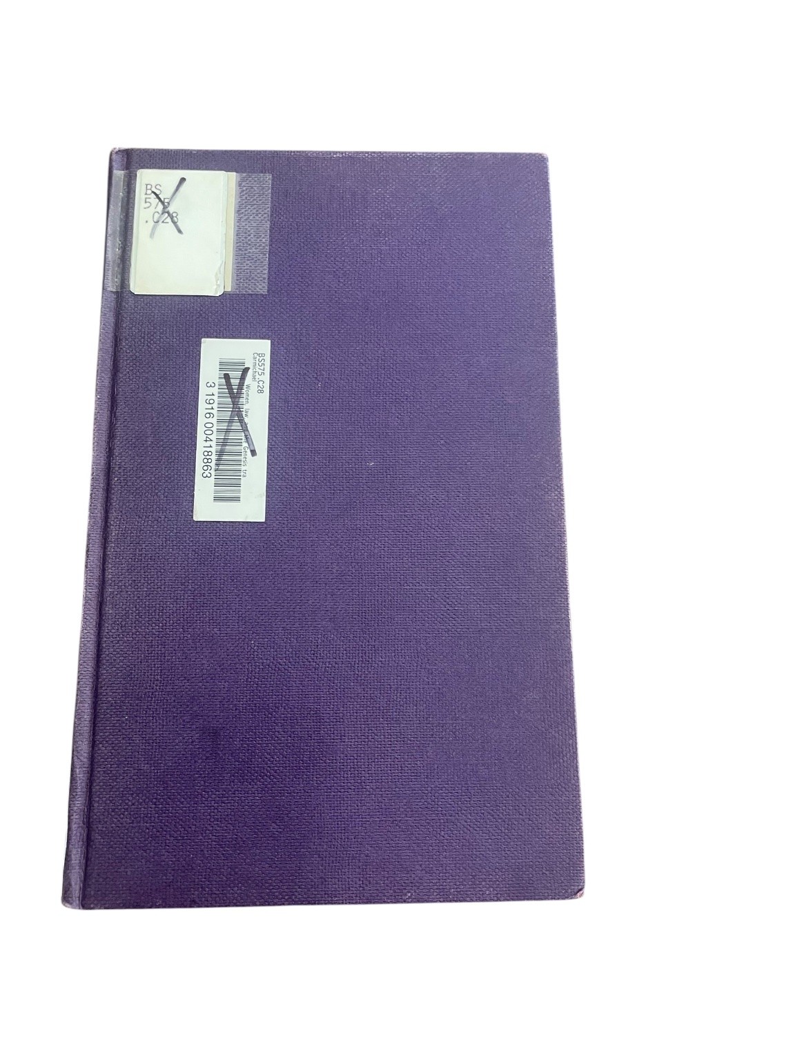 Women, Law, Genesis Traditions Carmichael 1979 Biblical Study Hardcover