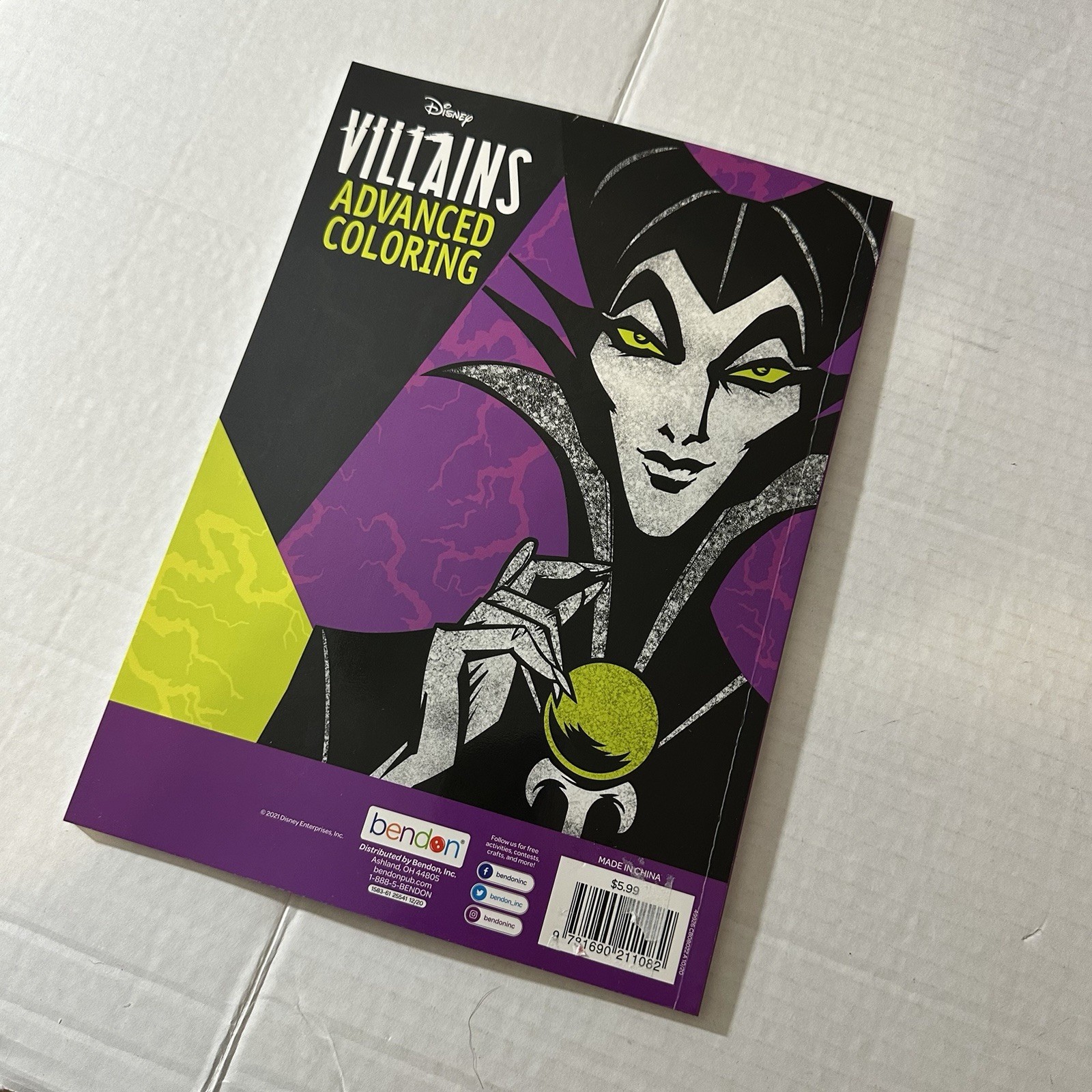 NEW Disney Villains Advanced Coloring Adult Coloring Books Bendon