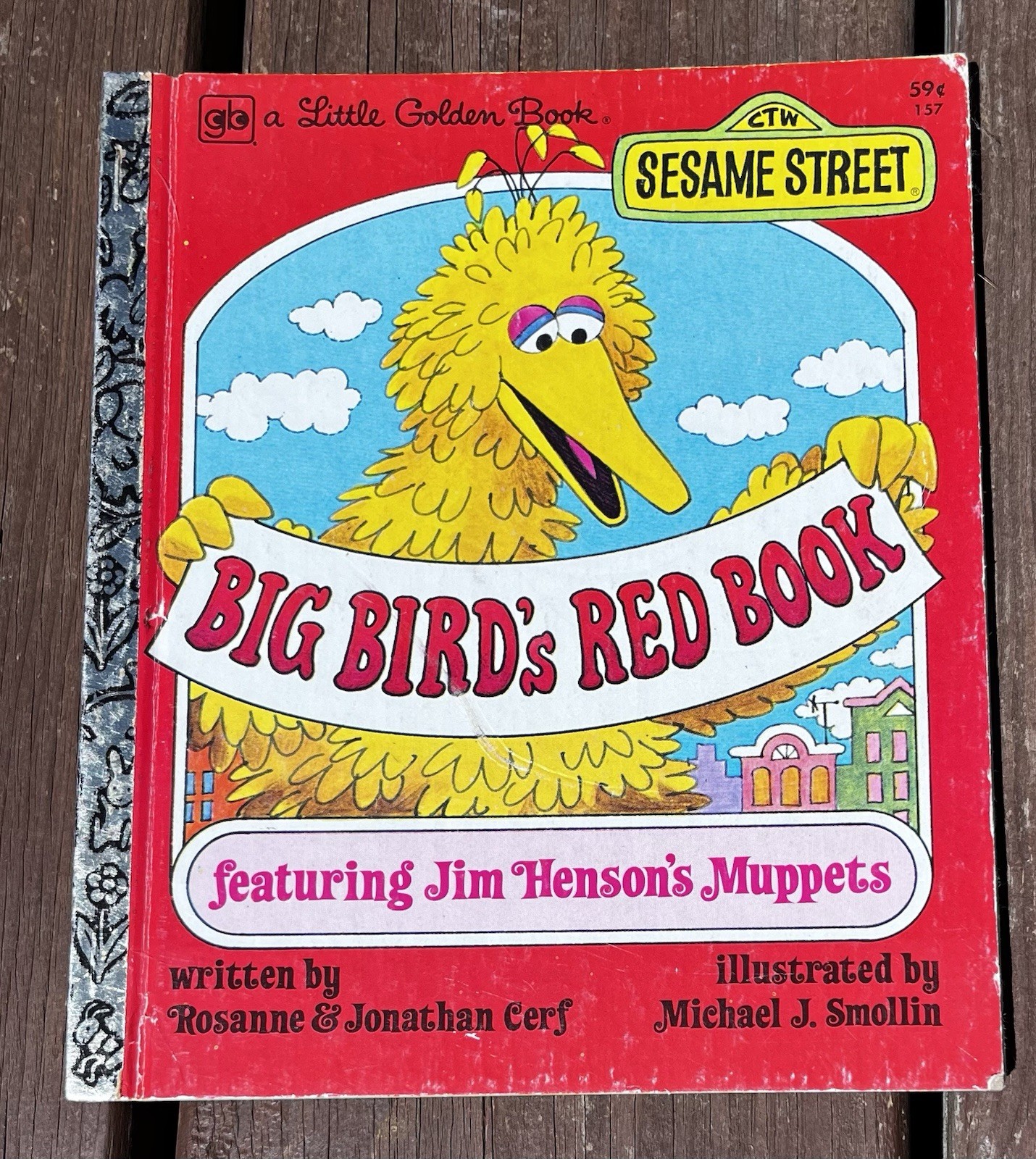 Vintage Sesame Street Big Bird&rsquo;s Red Book 1977 Little Golden Book Children&rsquo;s