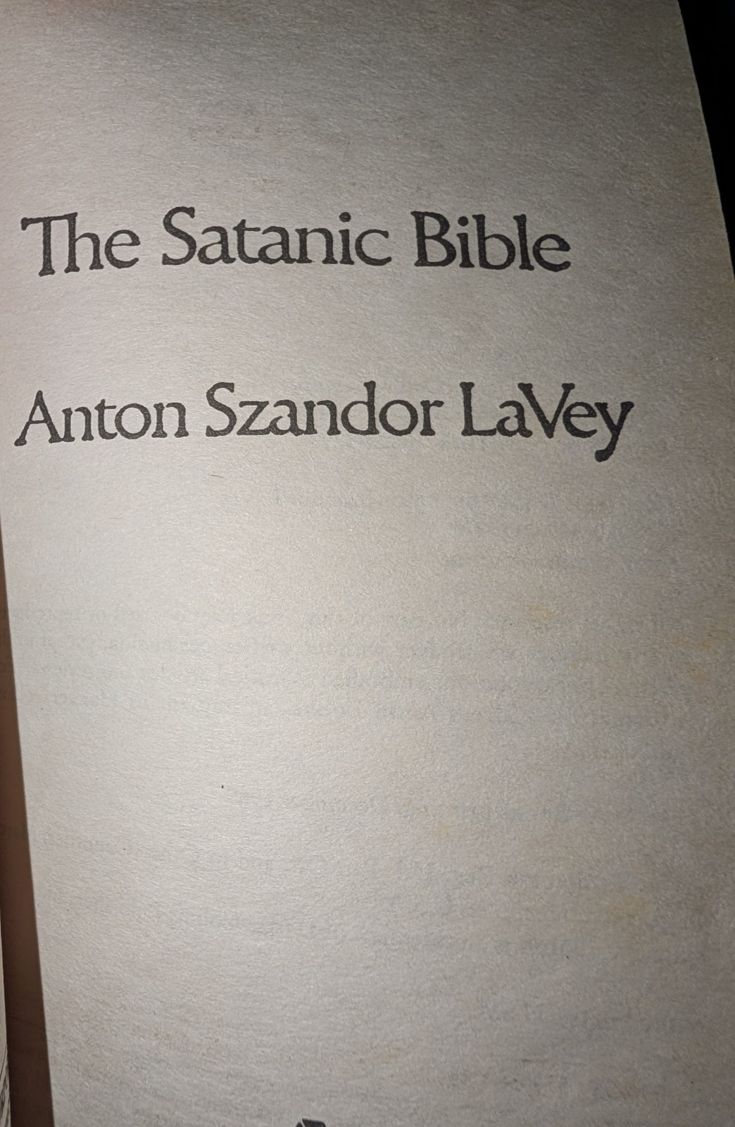 Anton LaVey The Satanic Bible Avon Books 0-380-01539-0