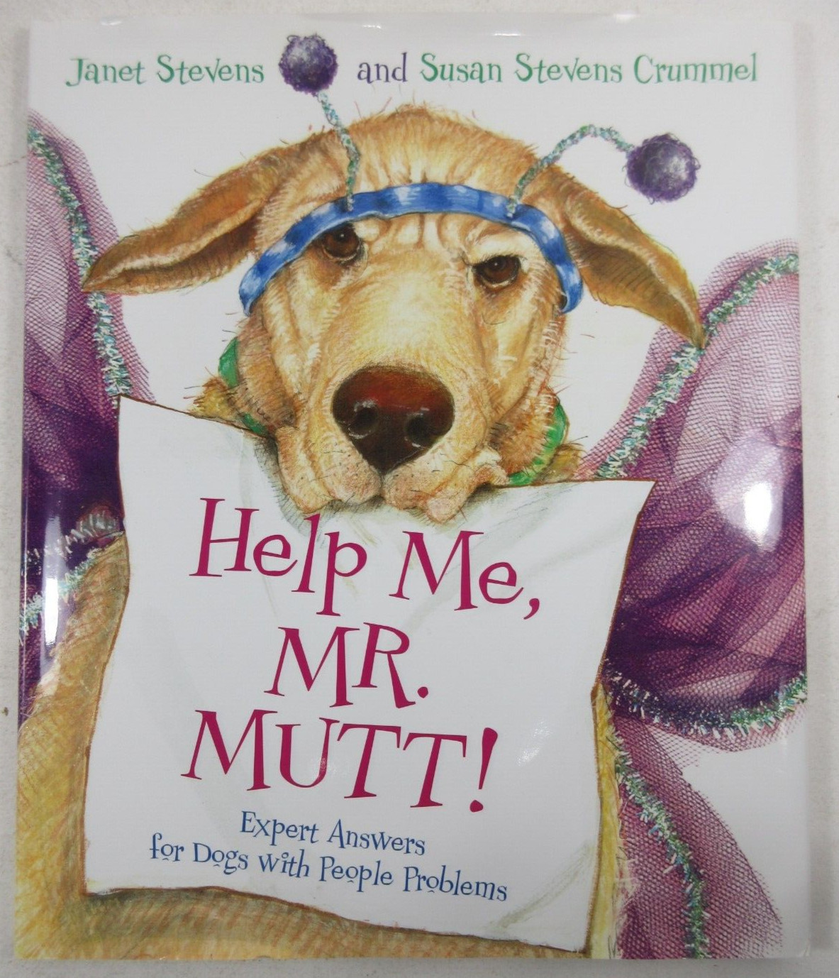 SIGNED by Susan Stevens Crummel « Help Me, Mr. Mutt! » Janet Stevens Hardback DJ