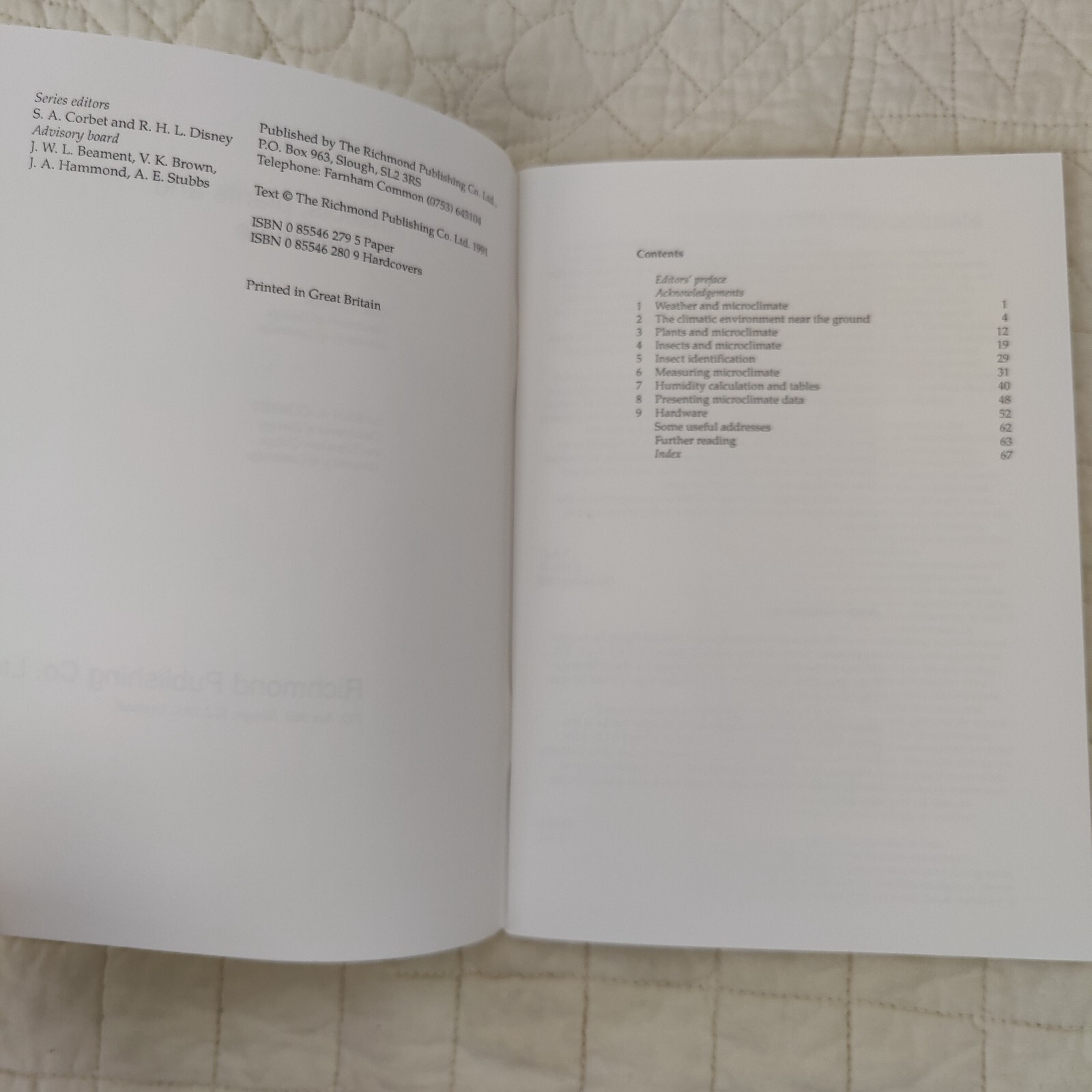 Rare 1991 Insects, Plants and Microclimate – Naturalists&rsquo; Handbook 15