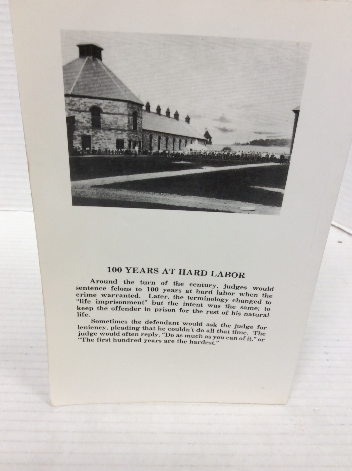 ONE HUNDRED YEARS AT HARD LABOR CENTENNIAL EDITION Ike Wood Trade PB 1985