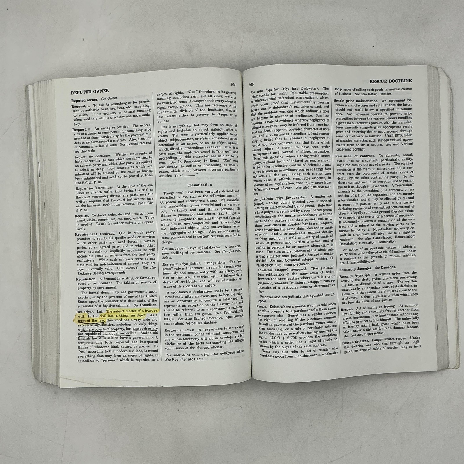 Vintage Black&rsquo;s Law Dictionary With Pronunciations Henry Black Blue PB 1994 Law