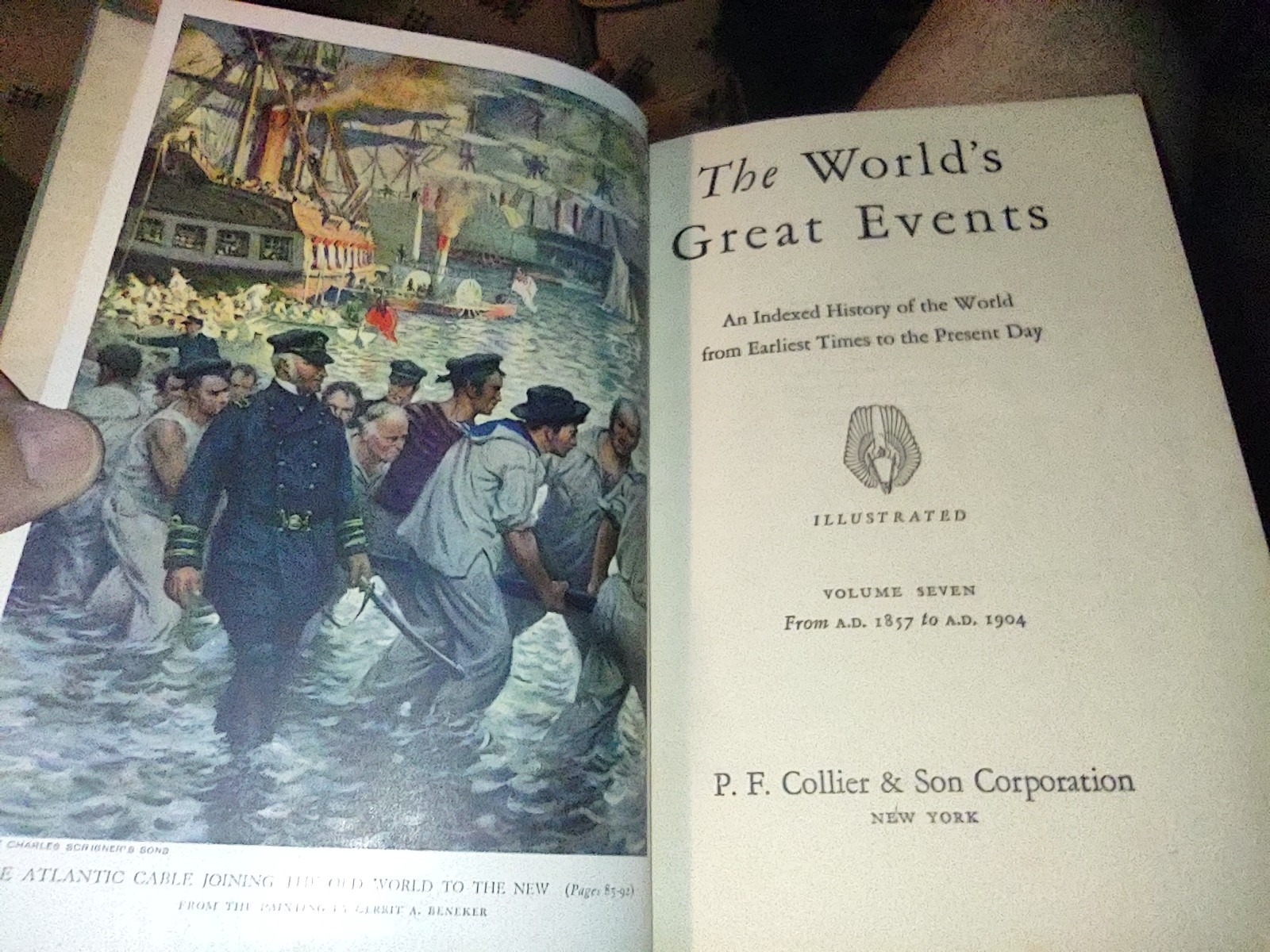 Complete Set Collier, The World&rsquo;s Great Events, 10 Volumes HC VGC, 1945