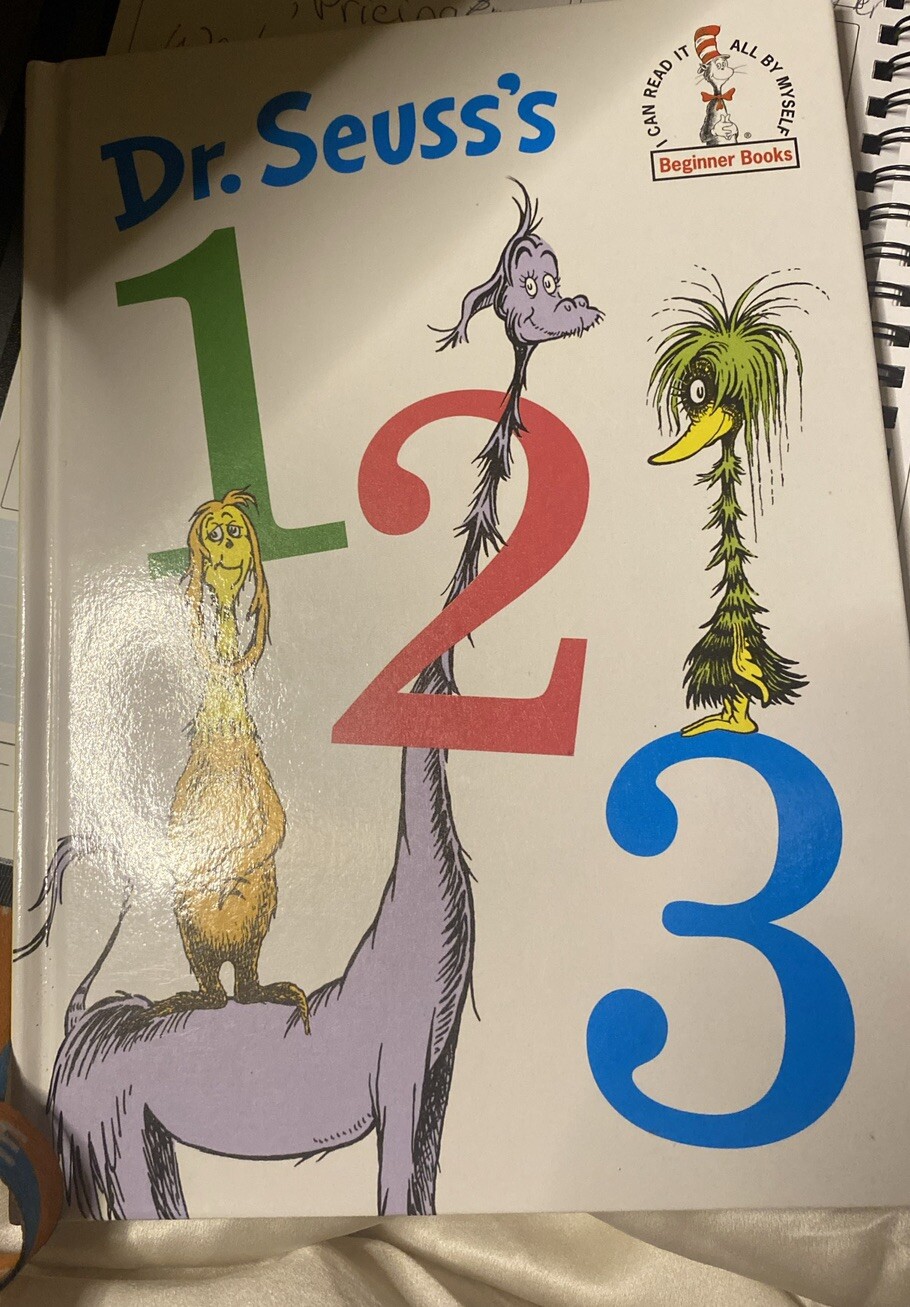 Seuss 123 numbers bright and early beginner hardcover Book Dr. Seuss 6.75&Prime;x9.25&Prime;