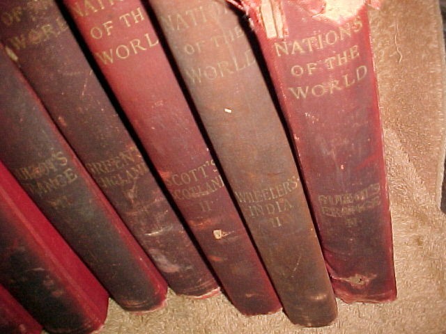 10 DIF LATE 1800&rsquo;s NATIONS OF THE WORLD HC BOOKS PETER FENELON COLLIER AGED ***