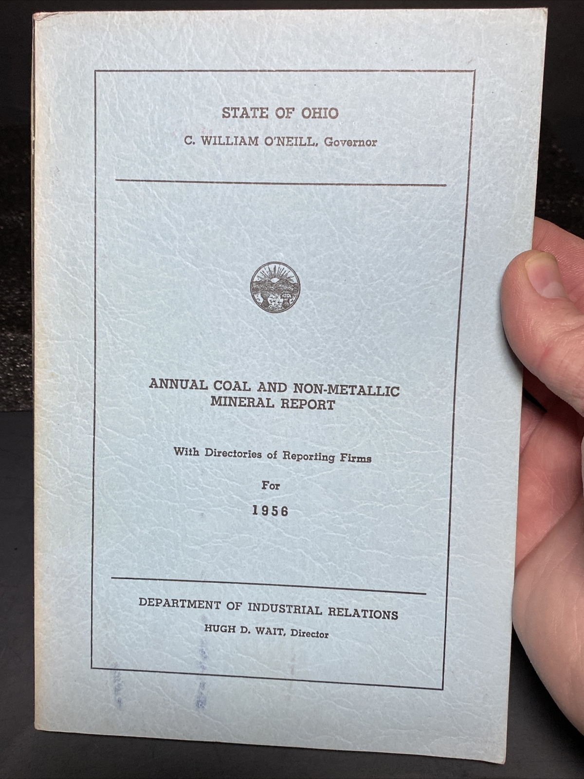 Annual Coal And Non Metallic Mineral Report 1956 State Of Ohio