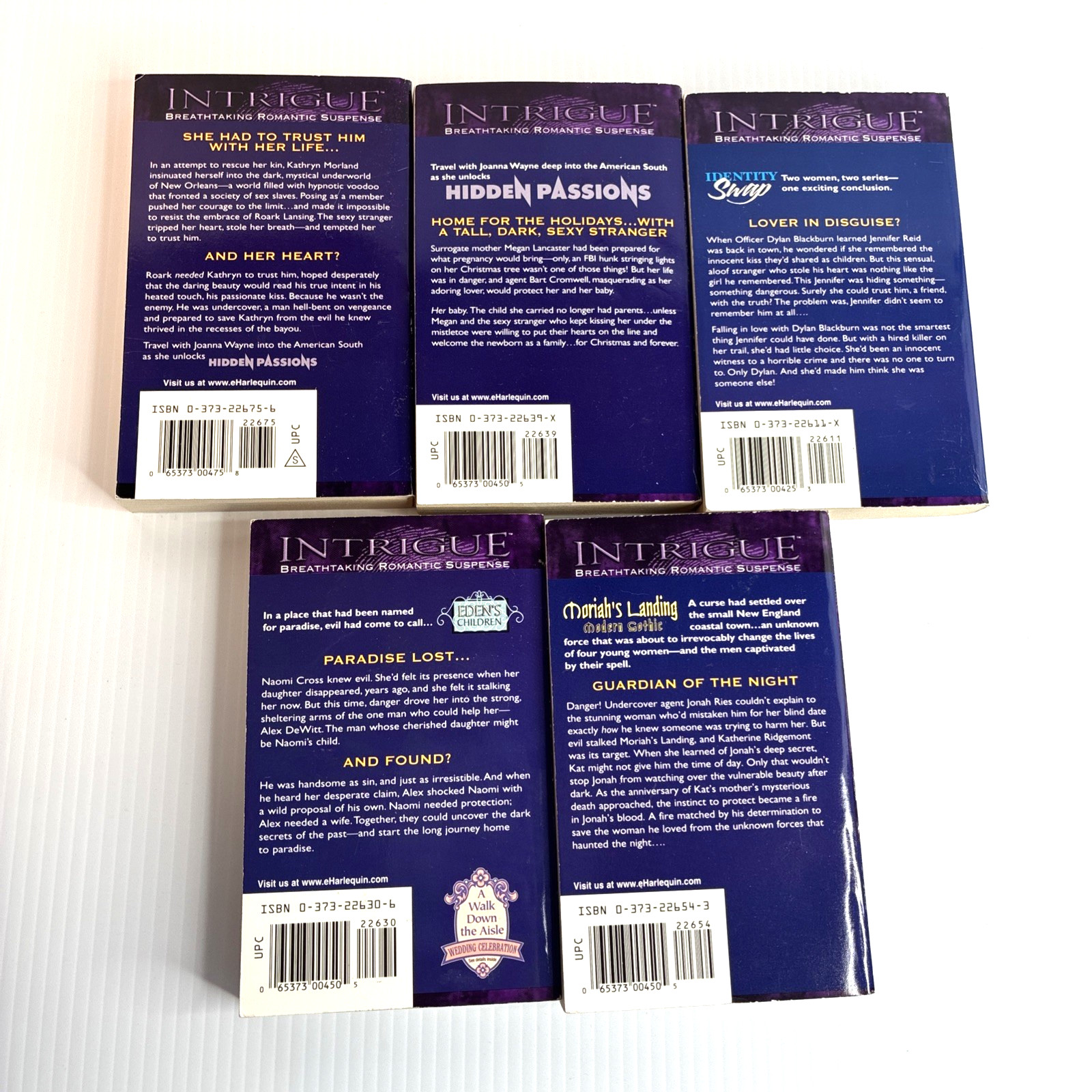 Harlequin INTRIGUE Paperback Romance Early 2000&rsquo;s PB Books X 20
