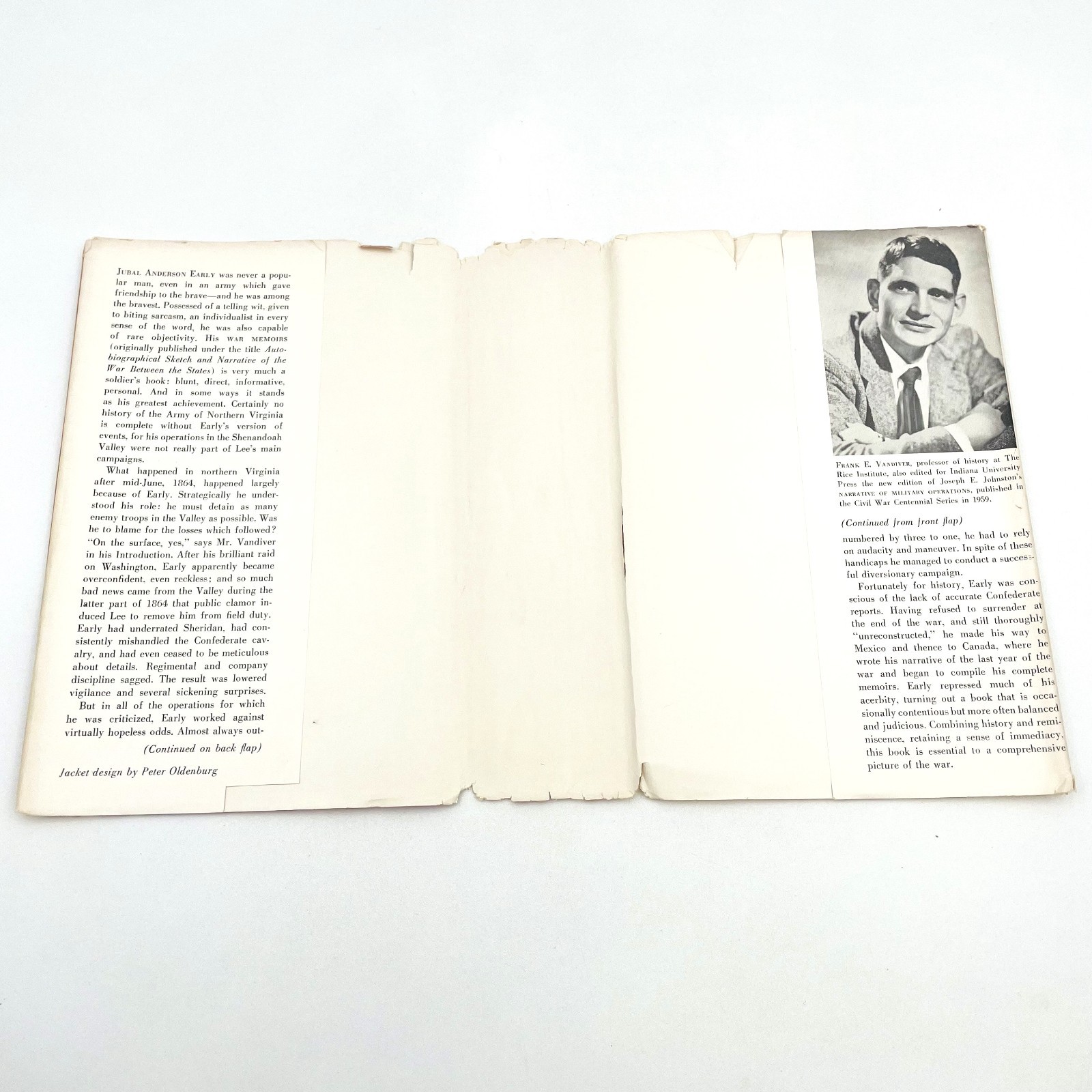War Memories Jubal Early 1960 Hardcover Dust Jacket Civil War Centennial Series