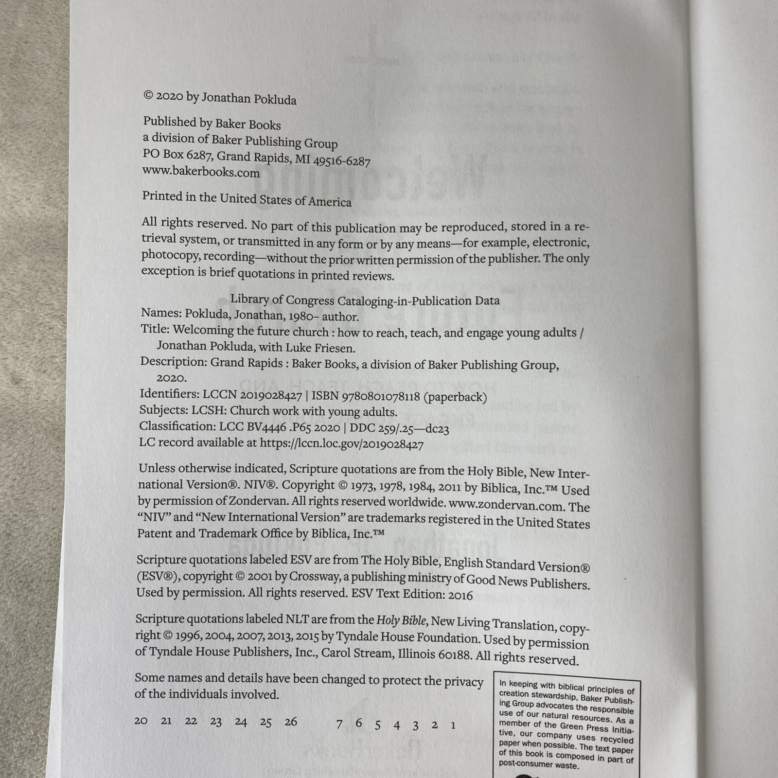 Welcoming the Future Church by Jonathan « JP » Pokluda Christian Book Teach Engage