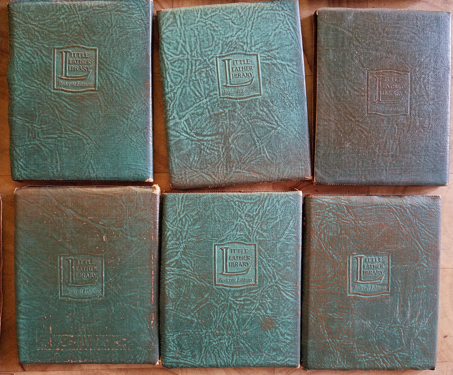 Antique Book Miniatures Little Leather Library Corporation, Set of 32 VG 1920&rsquo;s