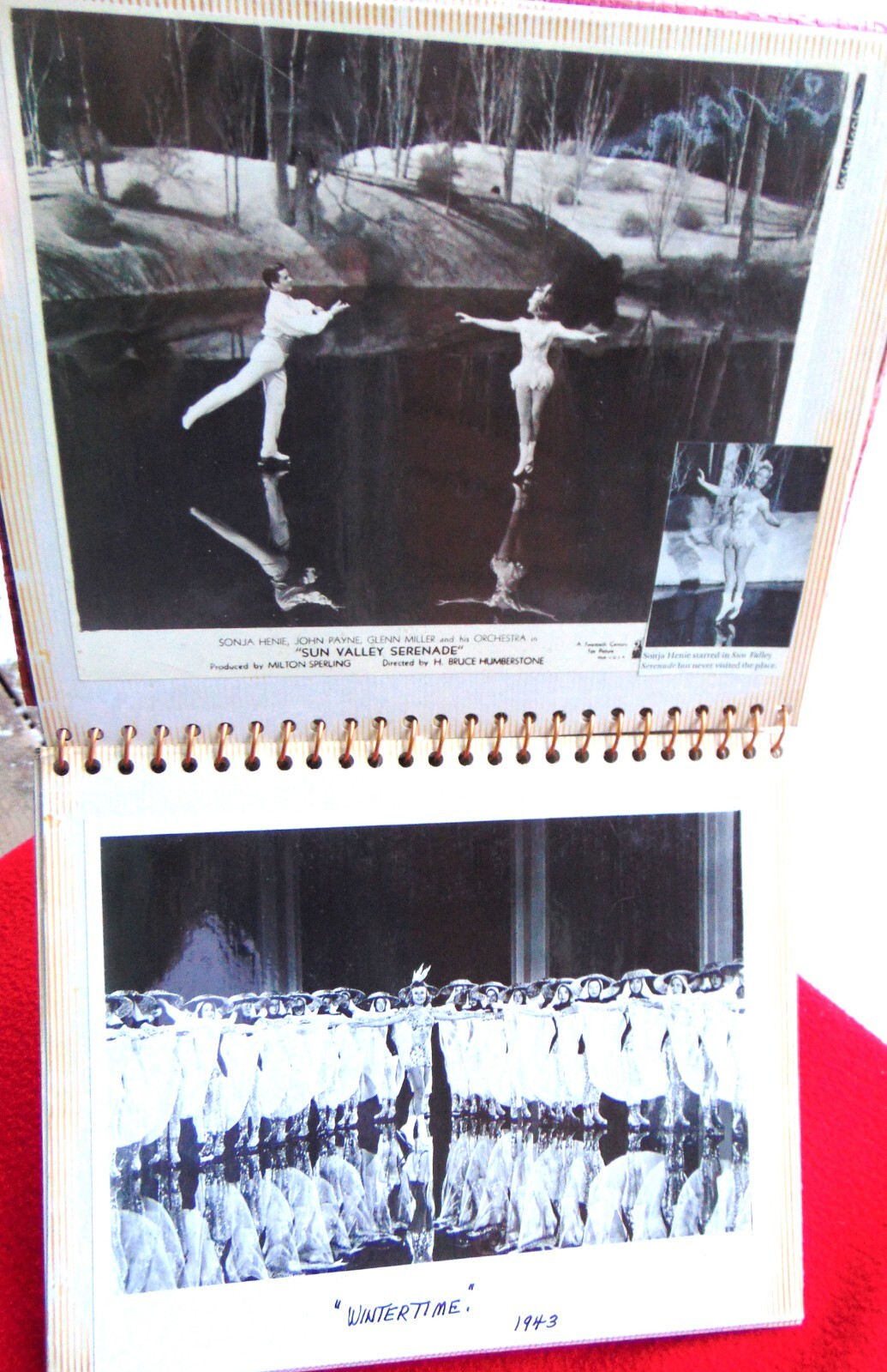 SONA HENIE ~ 2 BOOKS ~ 12 RARE STUDIO 8 x 10 PHOTOS ~ 78 TOTAL PAGES MEMORABILIA