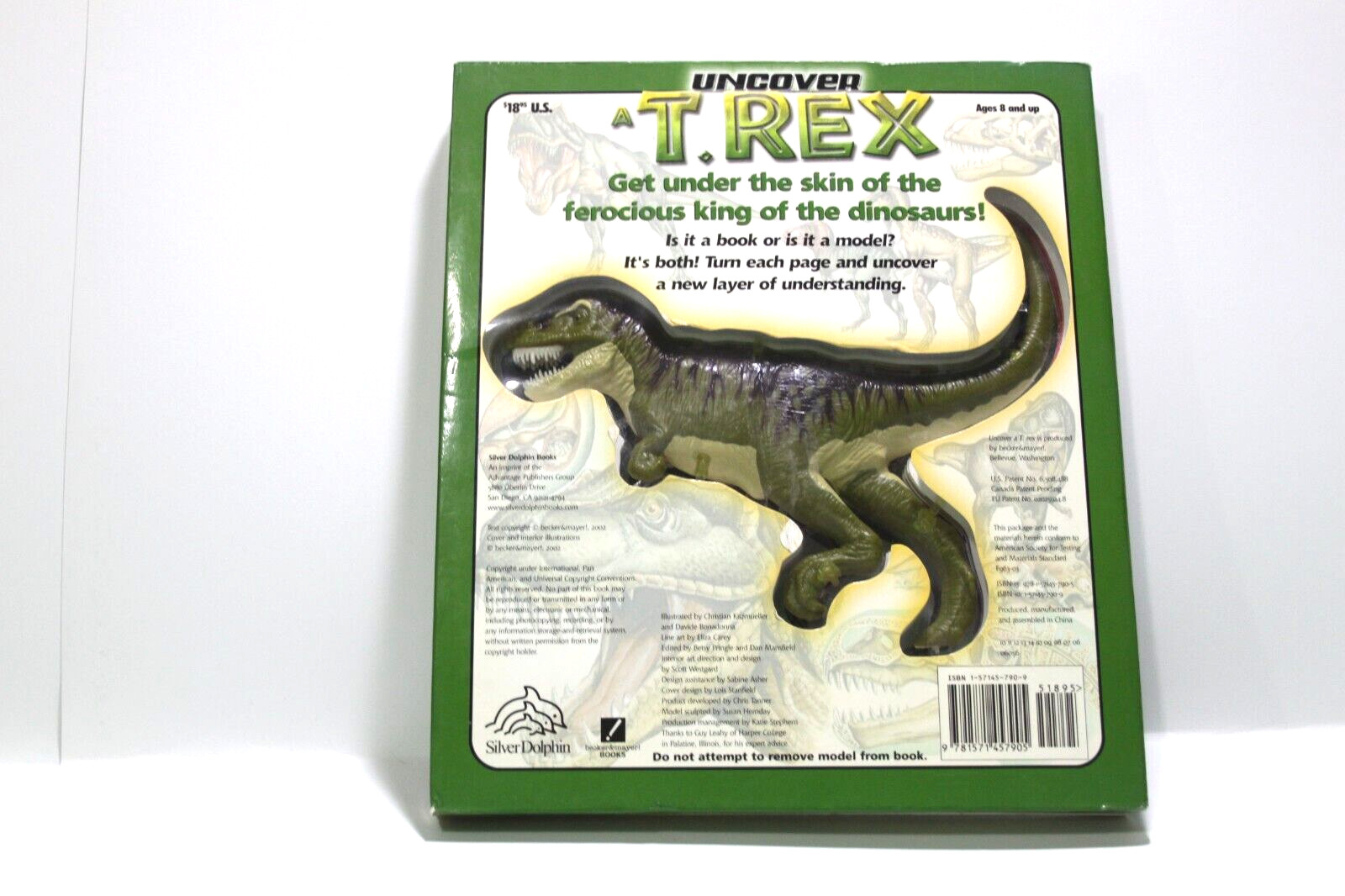 Uncover T- Rex Board Book Dennis Schatz 3D Dinosaur Bones Tyrannosaurus Kids