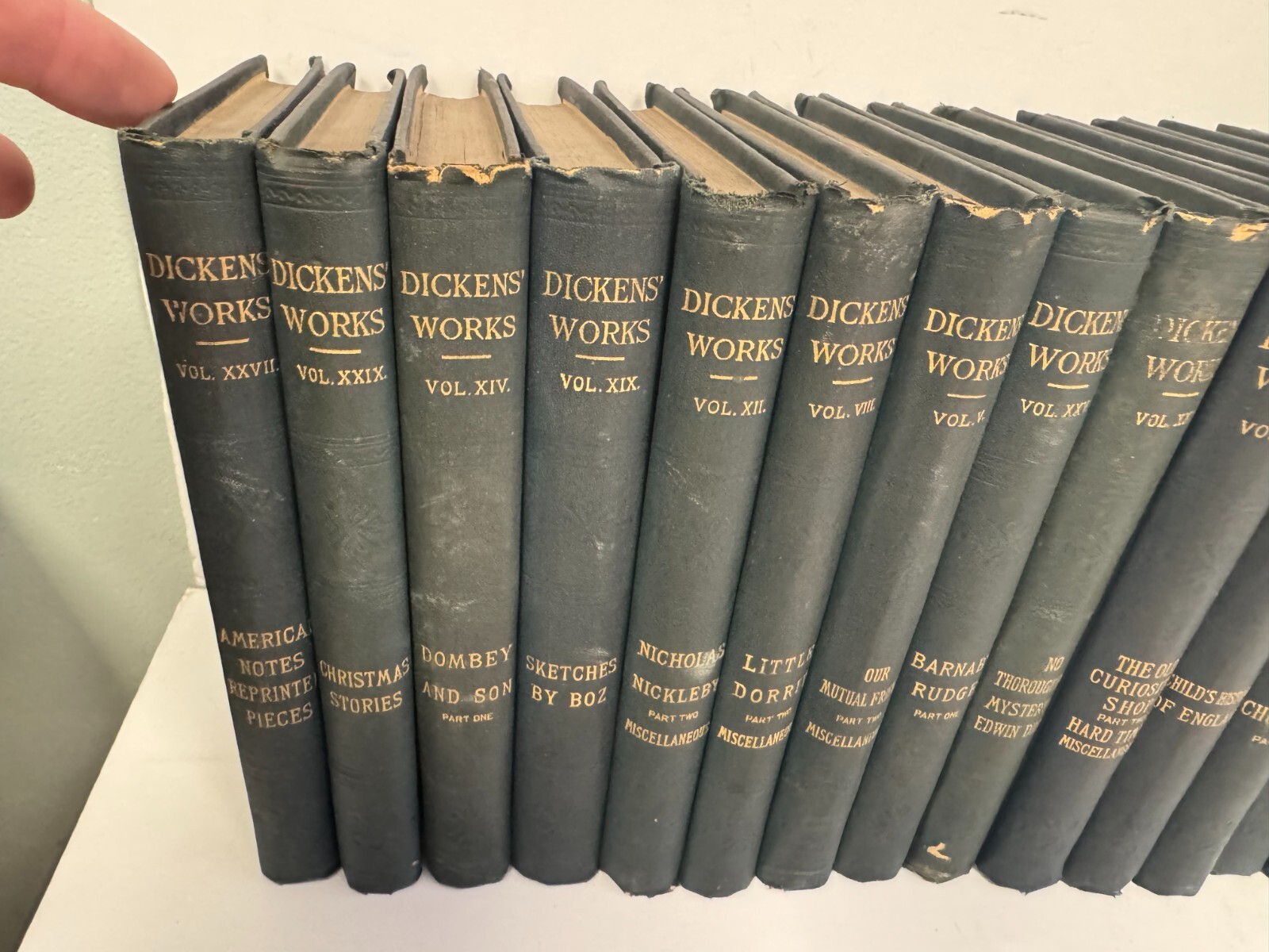 Antique 1890&rsquo;s The Works Of Charles Dickens Peter Fenelon Collier x26 LOT VG++