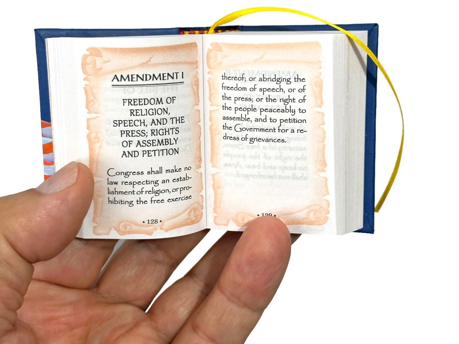 The Constitution of the United States mini book 2.50&Prime; H in English and Spanish