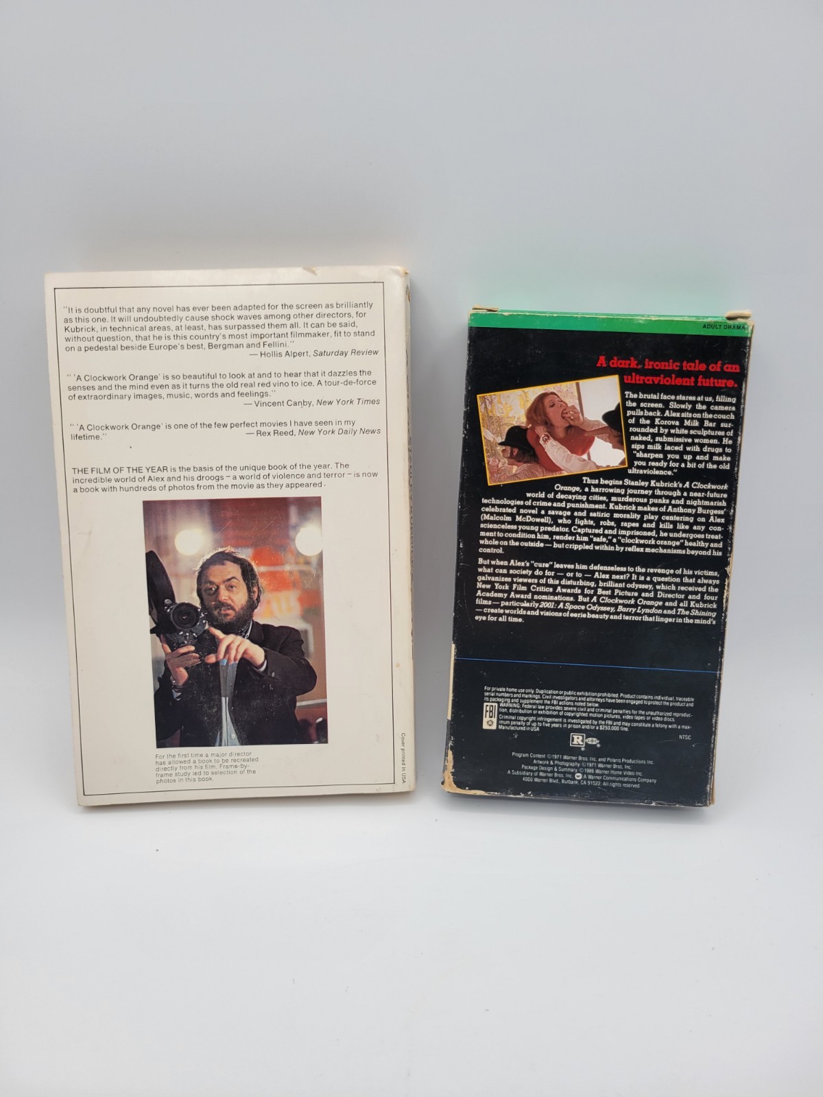 A Clockwork Orange VHS & Book Ballentine Paperback 1970s Stanley Kubrick&rsquo;s