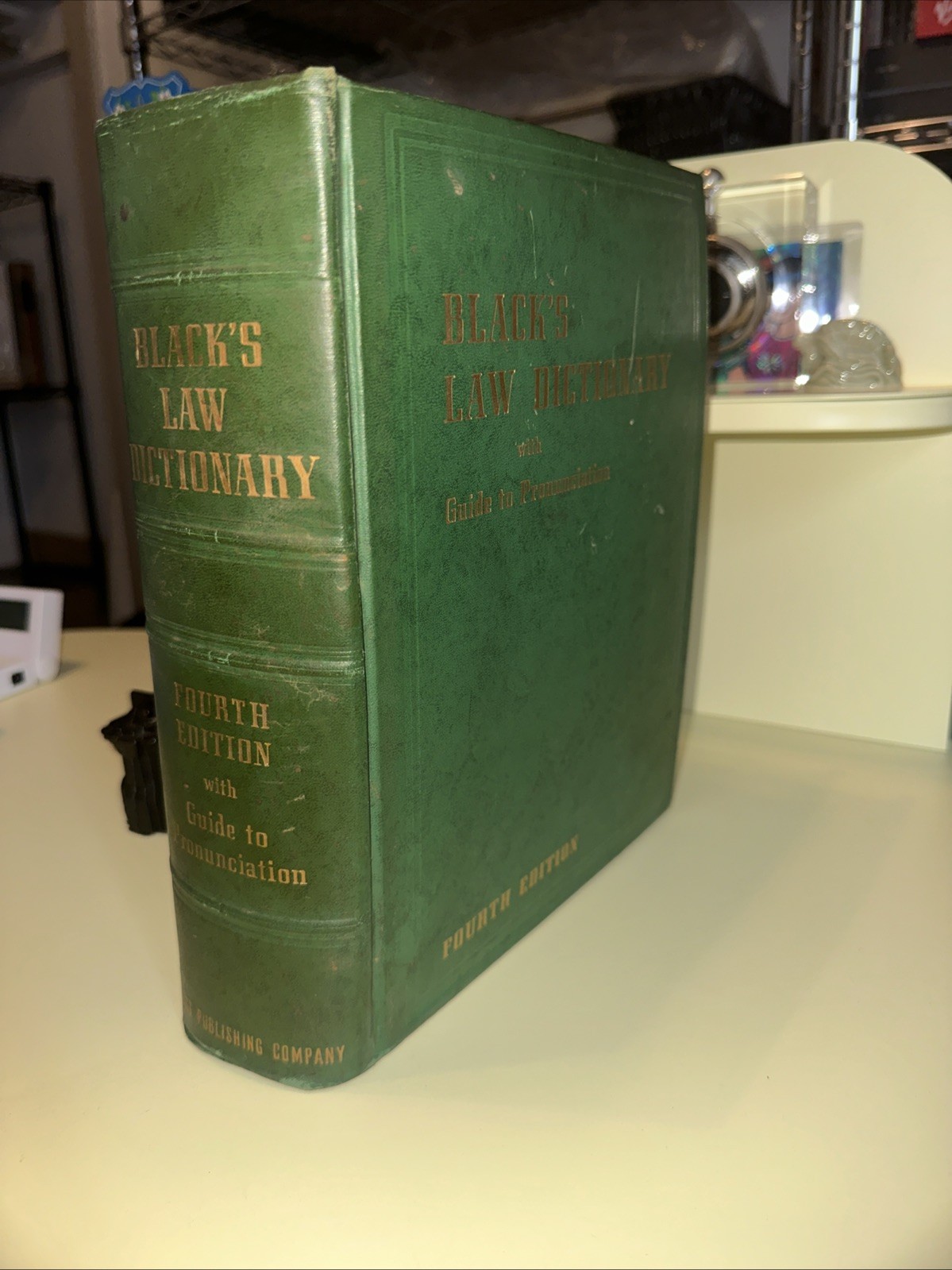 BLACKS LAW DICTIONARY FOURTH EDITION WEST PUBLISHING 1951 HENRY CAMPBELL HC BOOK