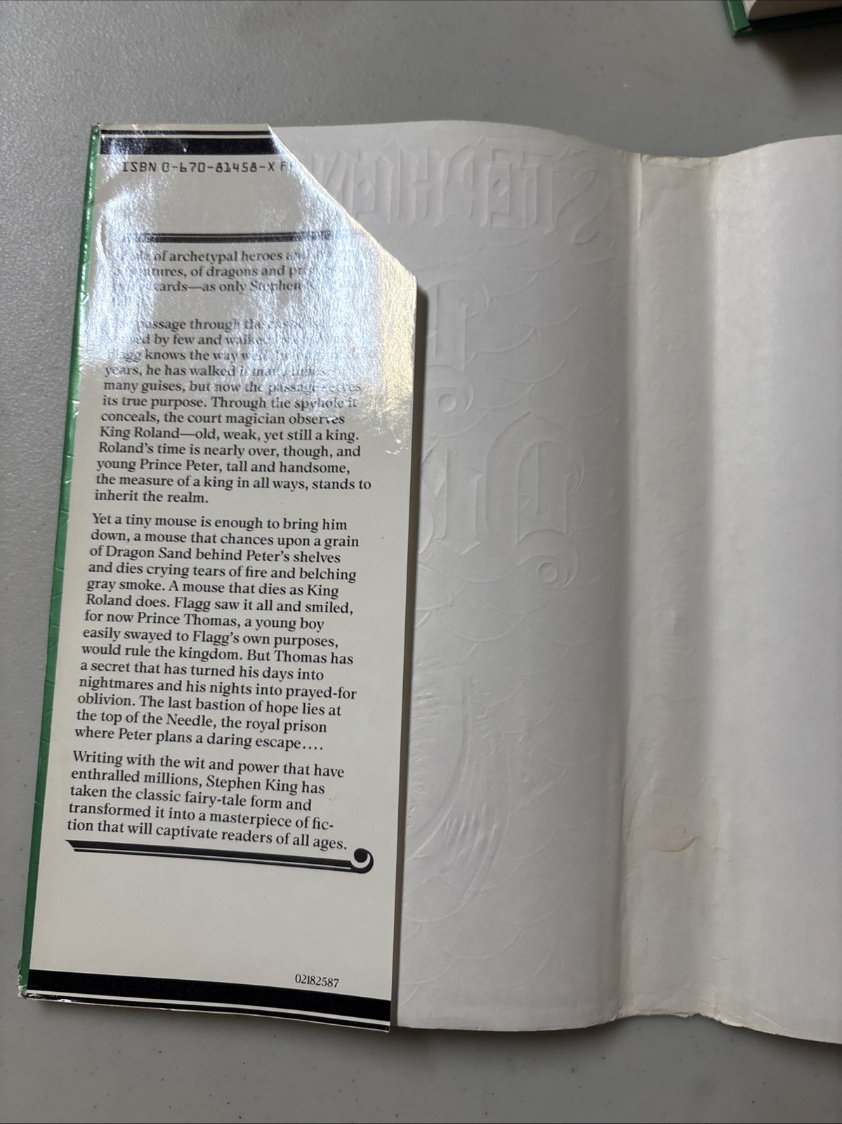 The Eyes of the Dragon by Stephen King – 1987 1st Edition Viking Raised Scales