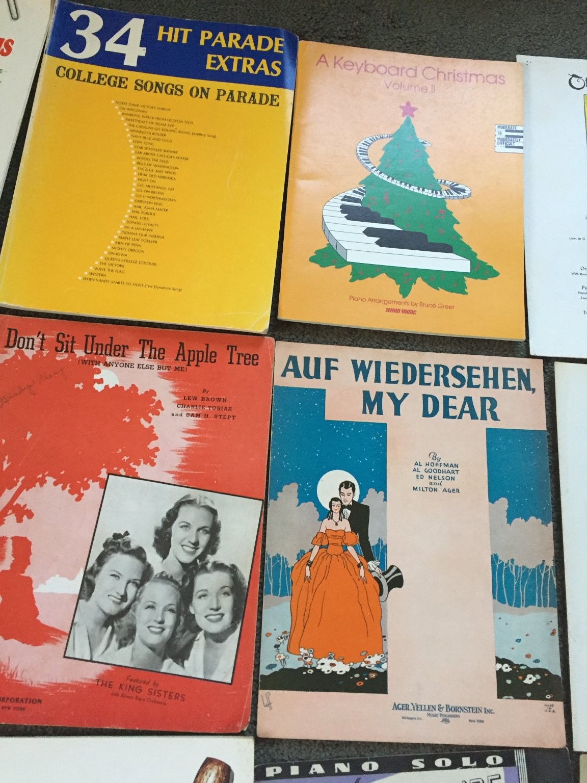 Various Song book & music lot vintage and modern Christmas Piano, instruments