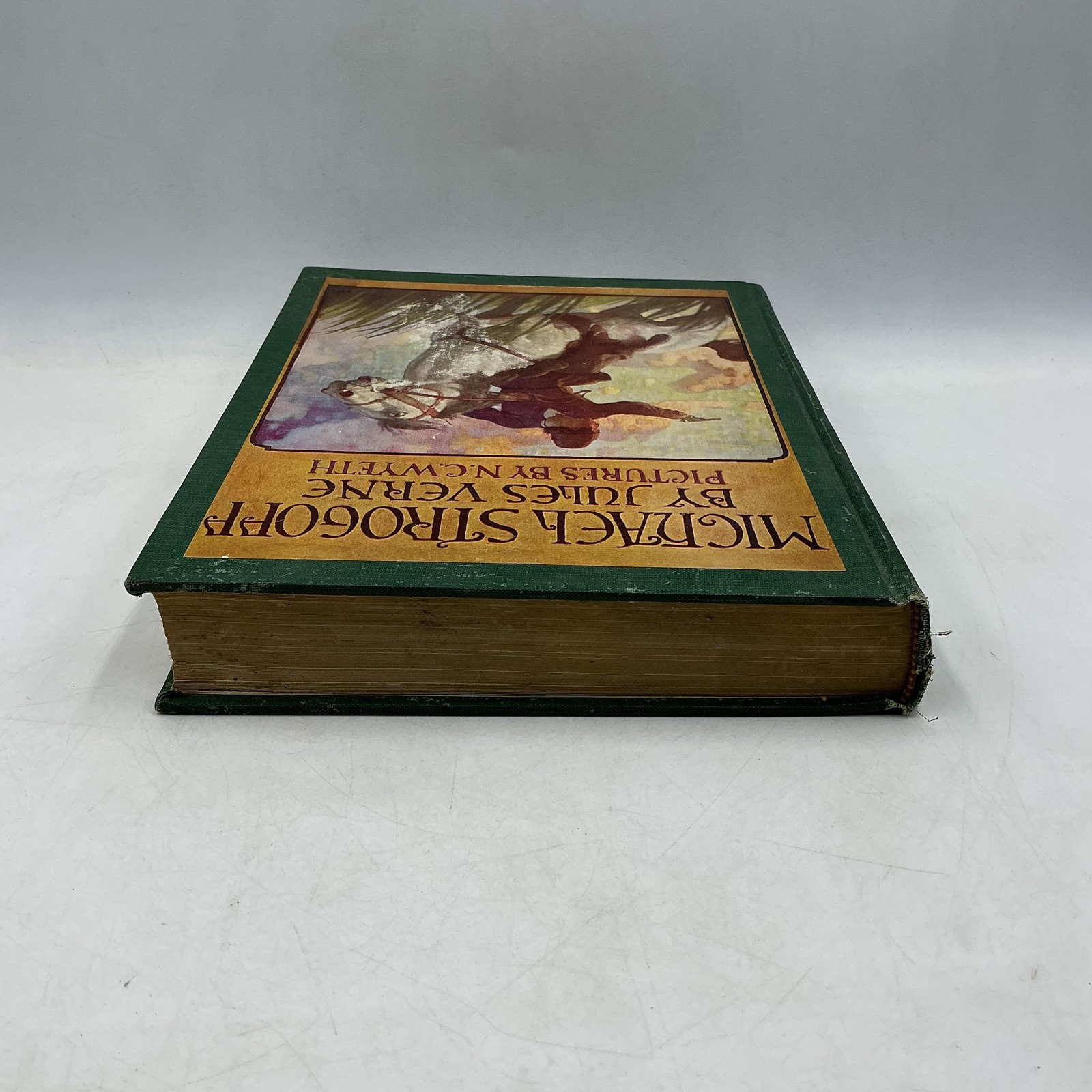 Vintage Michael Strogoff Jules Verne Scribner&rsquo;s Green HC N. C. Wyeth Illustrated