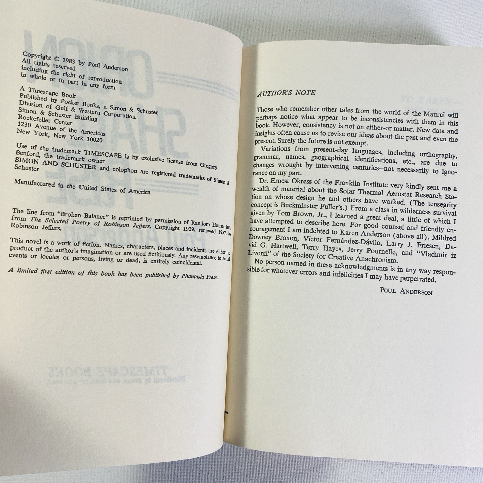 Orion Shall Rise by Paul Anderson (1983, Hardcover)