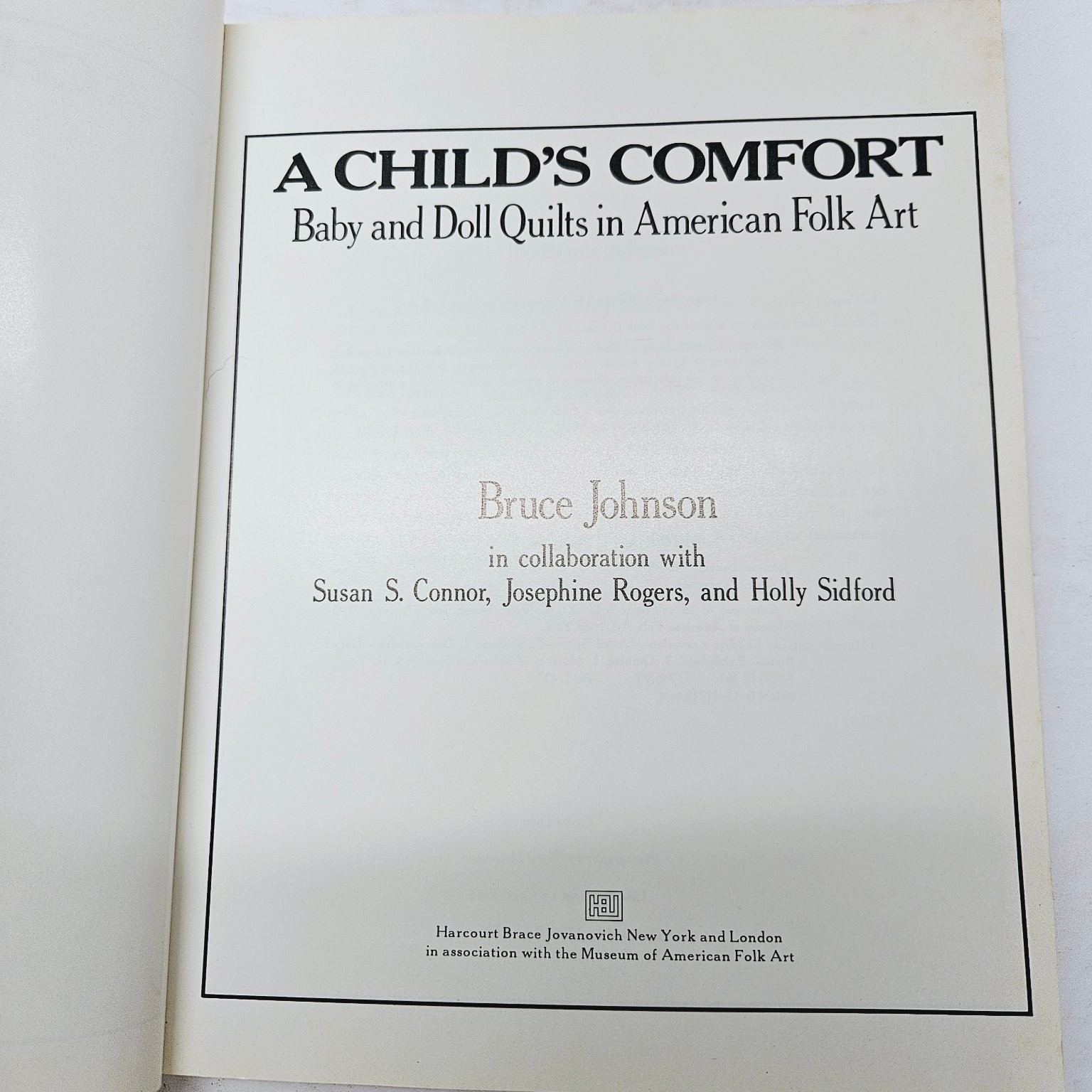 A Child&rsquo;s Comfort Bruce Johnson 1977 First Ed Baby Doll Quilts American Folk Art