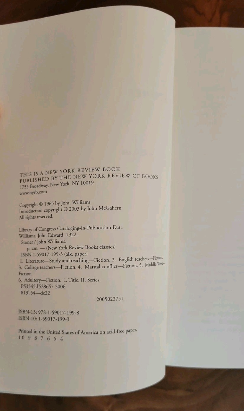 Stoner By John Williams Paperback NYRB Classics