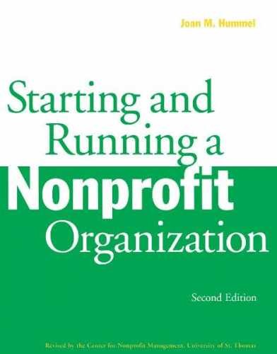 Starting and Running a Nonprofit – Paperback, by Hummel Joan M. – Very Good