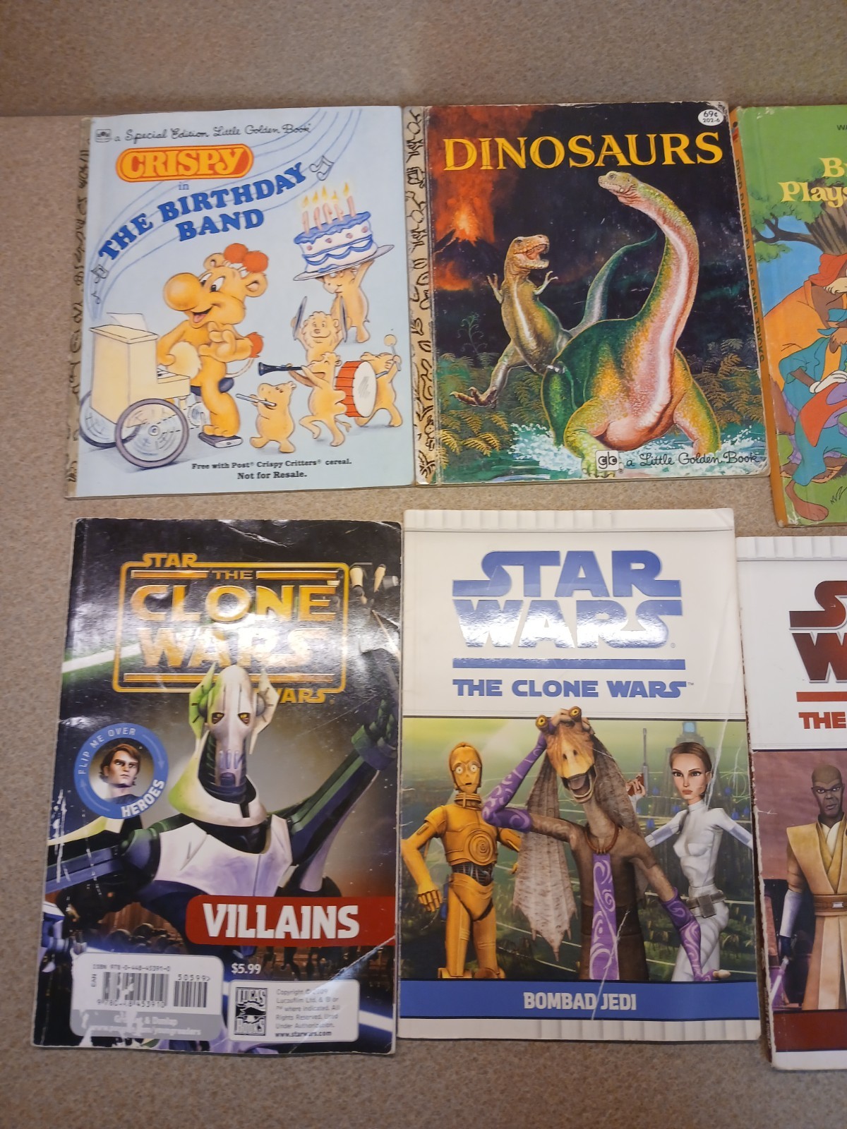 Huge Lot (46) Of Vintage 60s-90s Kids Books. Jurassic Park, Stars Wars Etc.