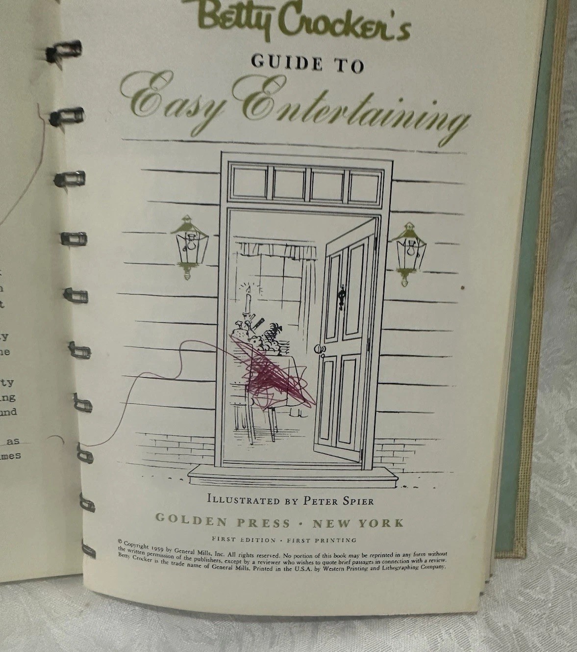 1959 Betty Crocker&rsquo;s Guide To Easy Entertaining 1st Edition 1st Printing HB