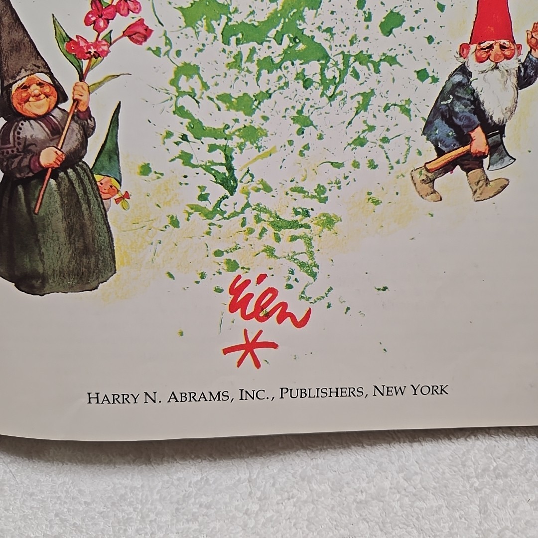 GNOMES Book By Wil Huygen & Illustrated Rien Poortvliet (1977 H.N Abrams Inc. HC