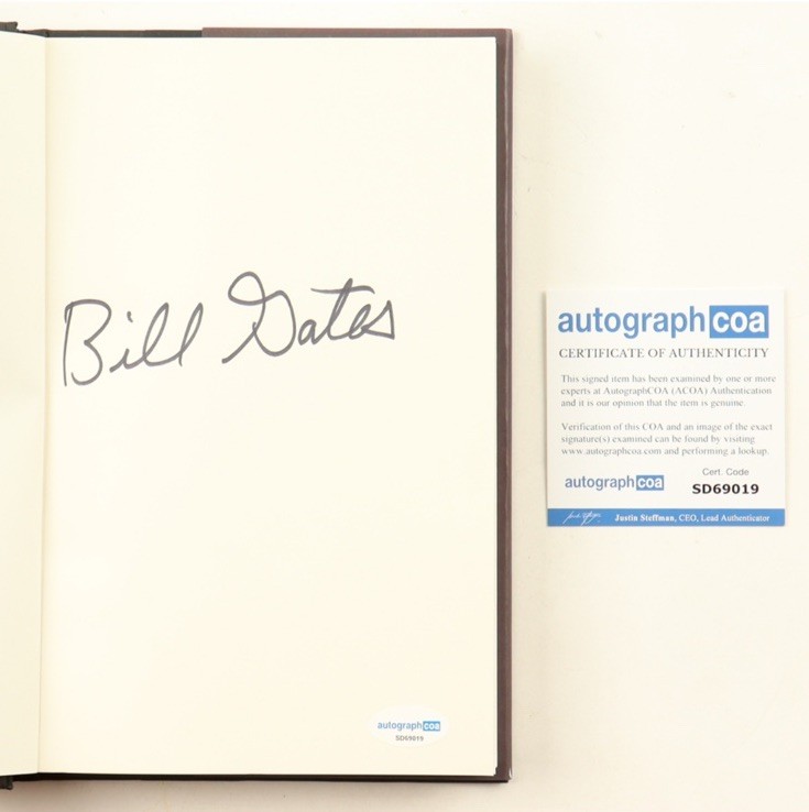 Bill Gates Source Code, My Beginnings Signed HC Book Autographed ACOA