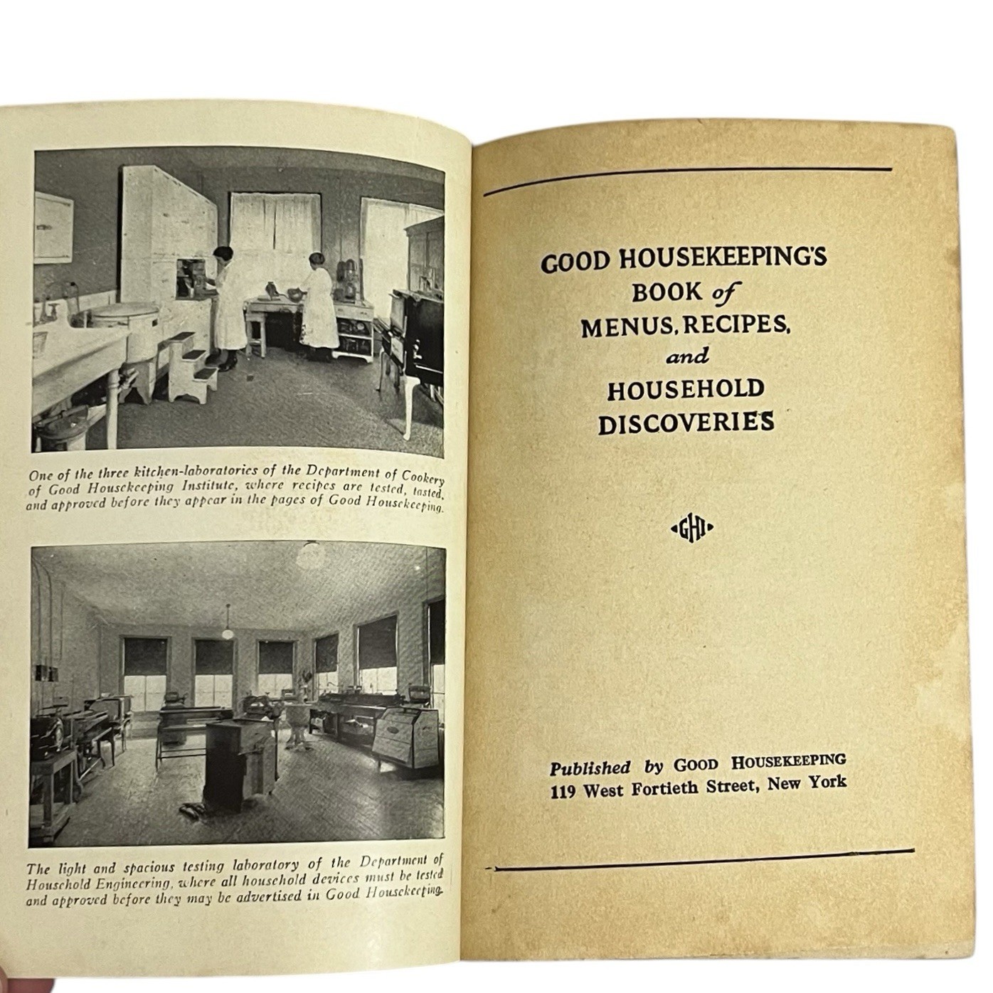 Good Housekeeping&rsquo;s Menus Recipes & Household Discoveries 1920&rsquo;s HC Cookbook