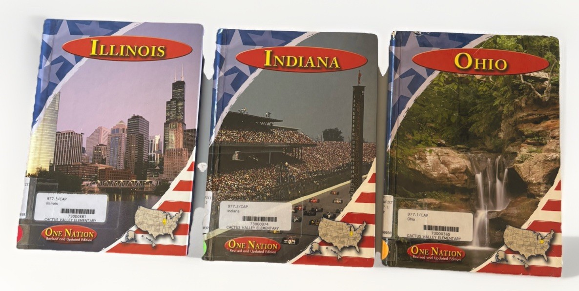 3 Capstone One Nation Books Ohio Illinois Indiana