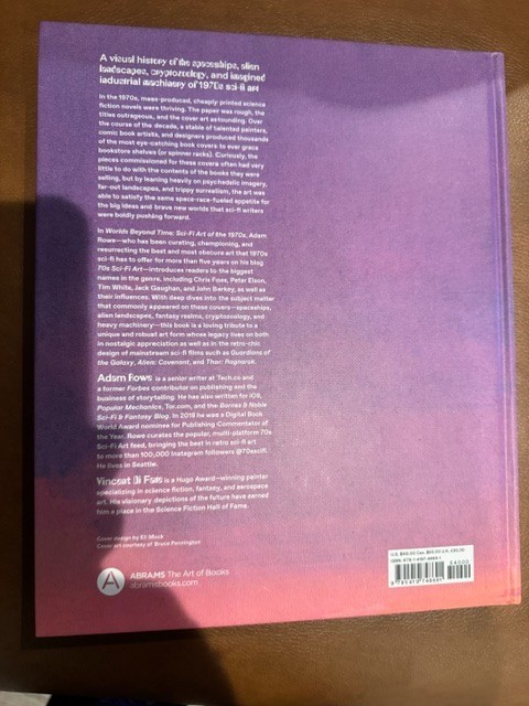 Worlds Beyond Time Sci-Fi Art of the 70s Adam Rowe Abrams 2023 HC signed New