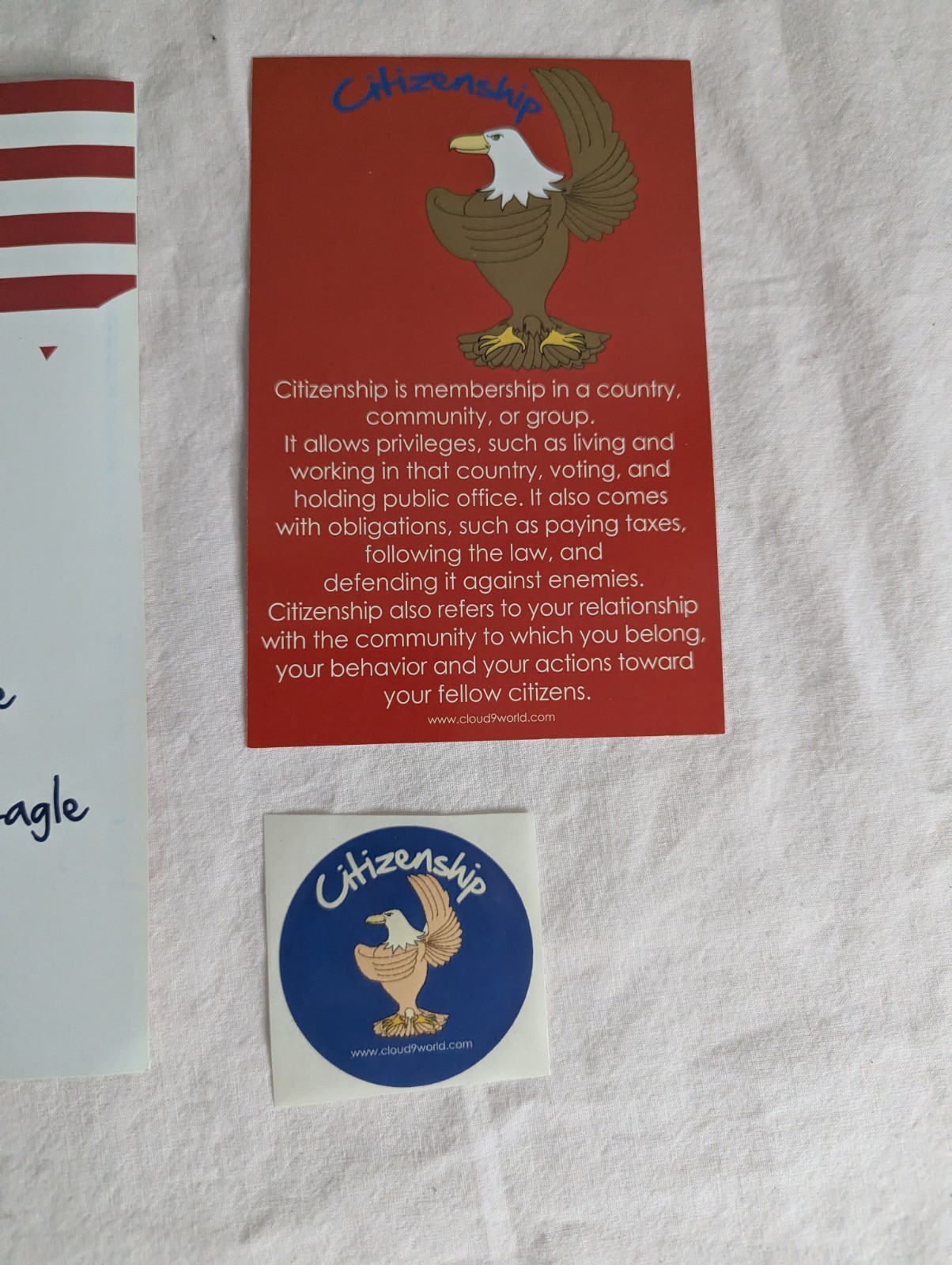 Home School Teachers Cloud 9 world character book CITIZENSHIP K-1st grade kit